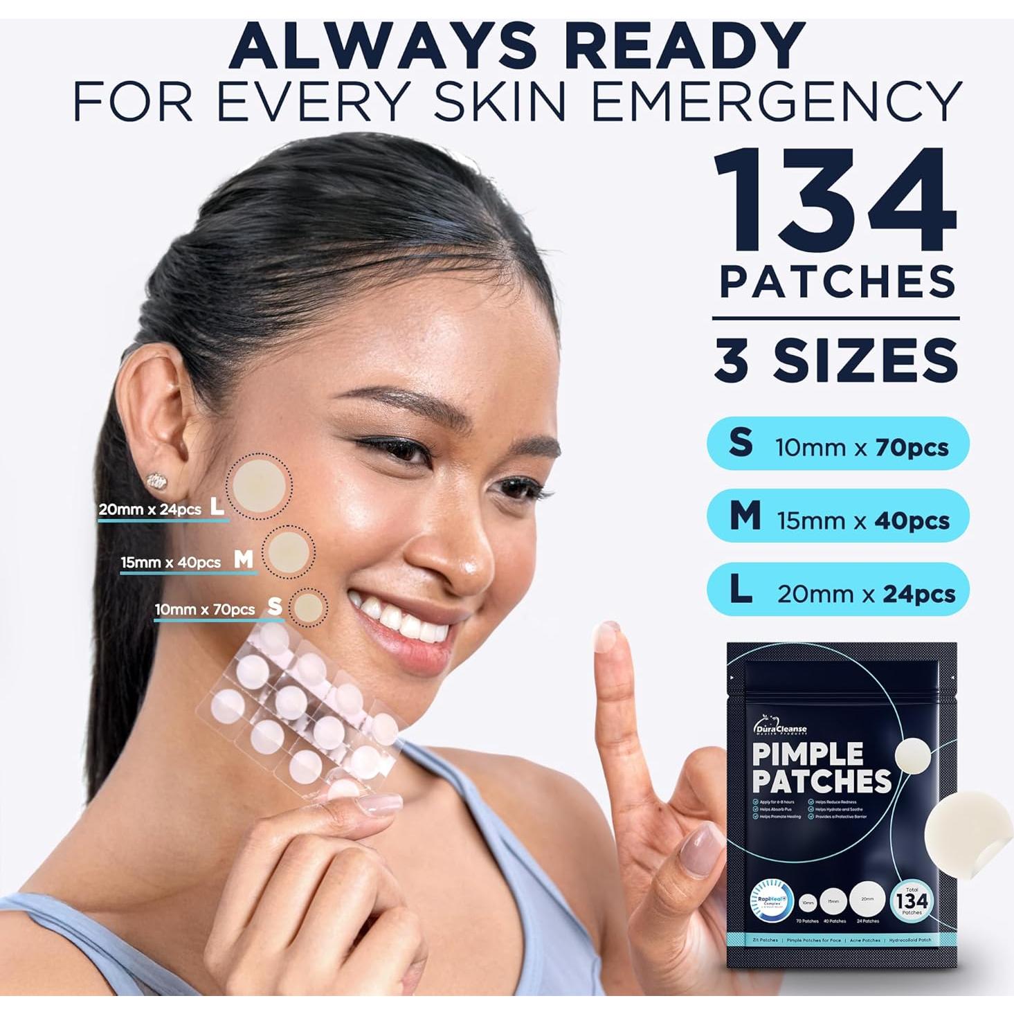 Parche Hidrocoloide para Granos Dura Cleanse - 134 Unidades