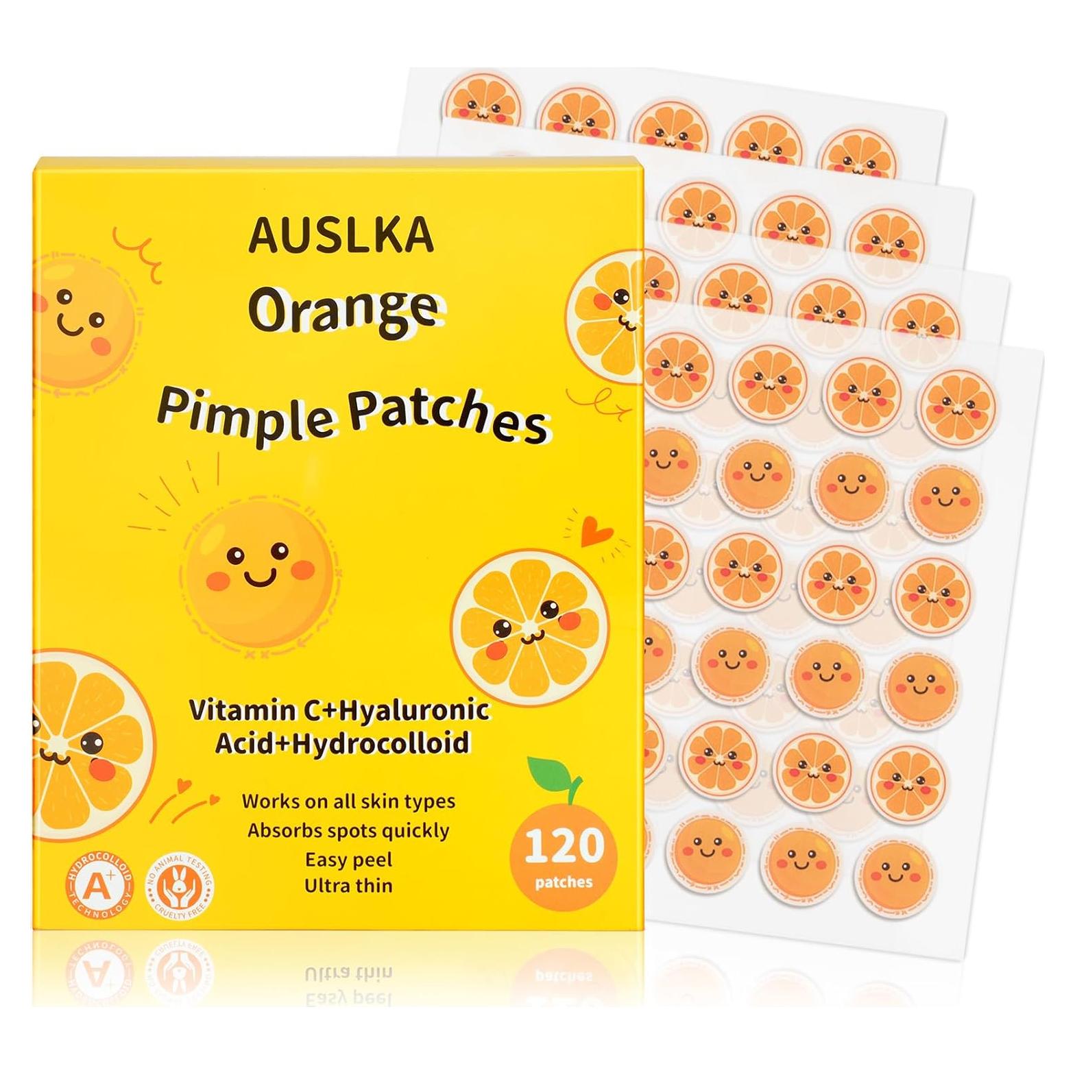 Parches para Granos AUSLKA Naranjas con Vitamina C - 120 Unidades