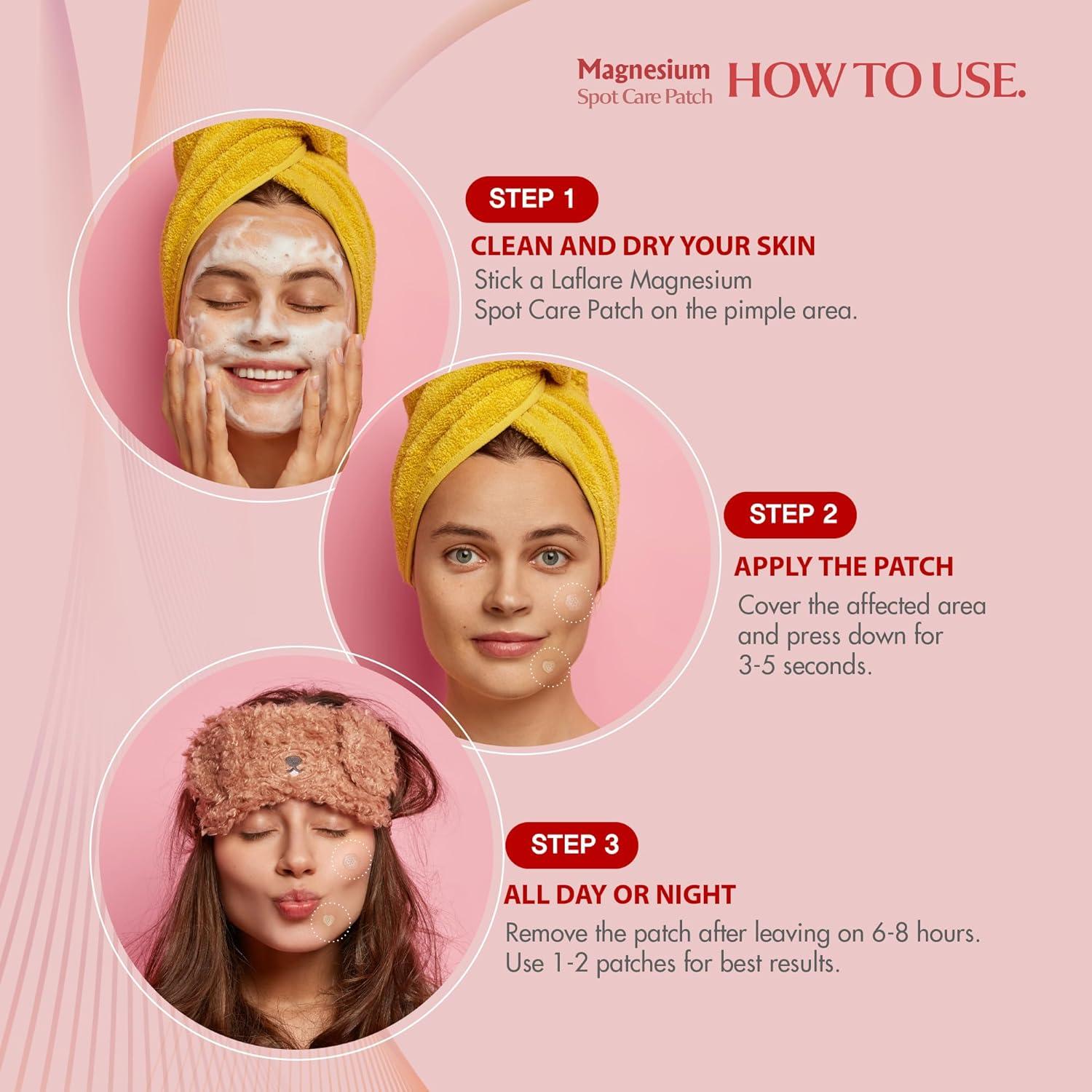 Parche de Magnesio Laflare para Acné y Manchas Oscuras - 10 Piezas