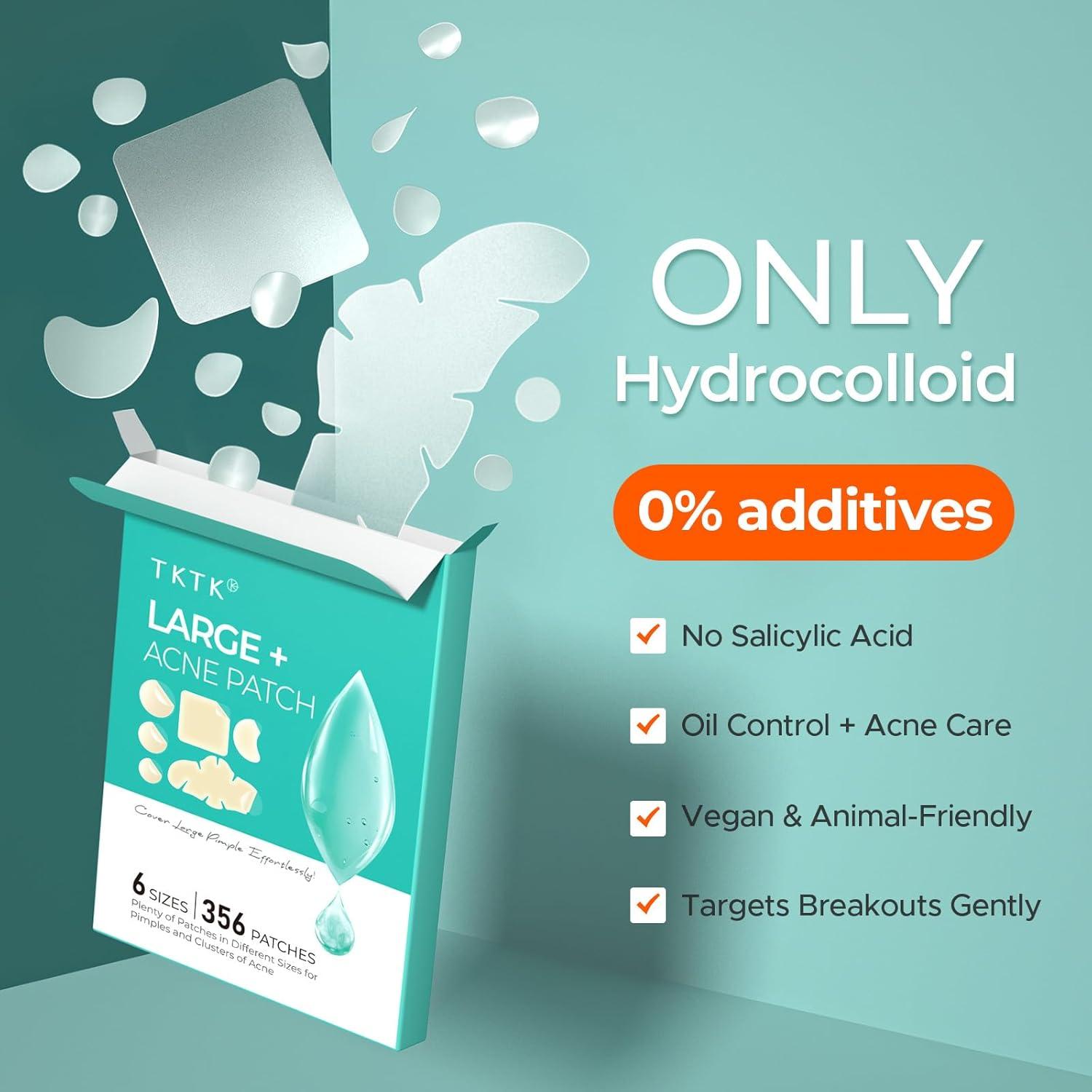 Parches para Acné TKTK Hidrocoloide 356 Unidades 6 Tamaños