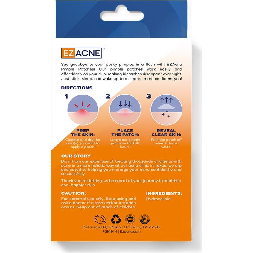 Parche para Acné EZACNE™ Hidrocoloide 36 Unidades