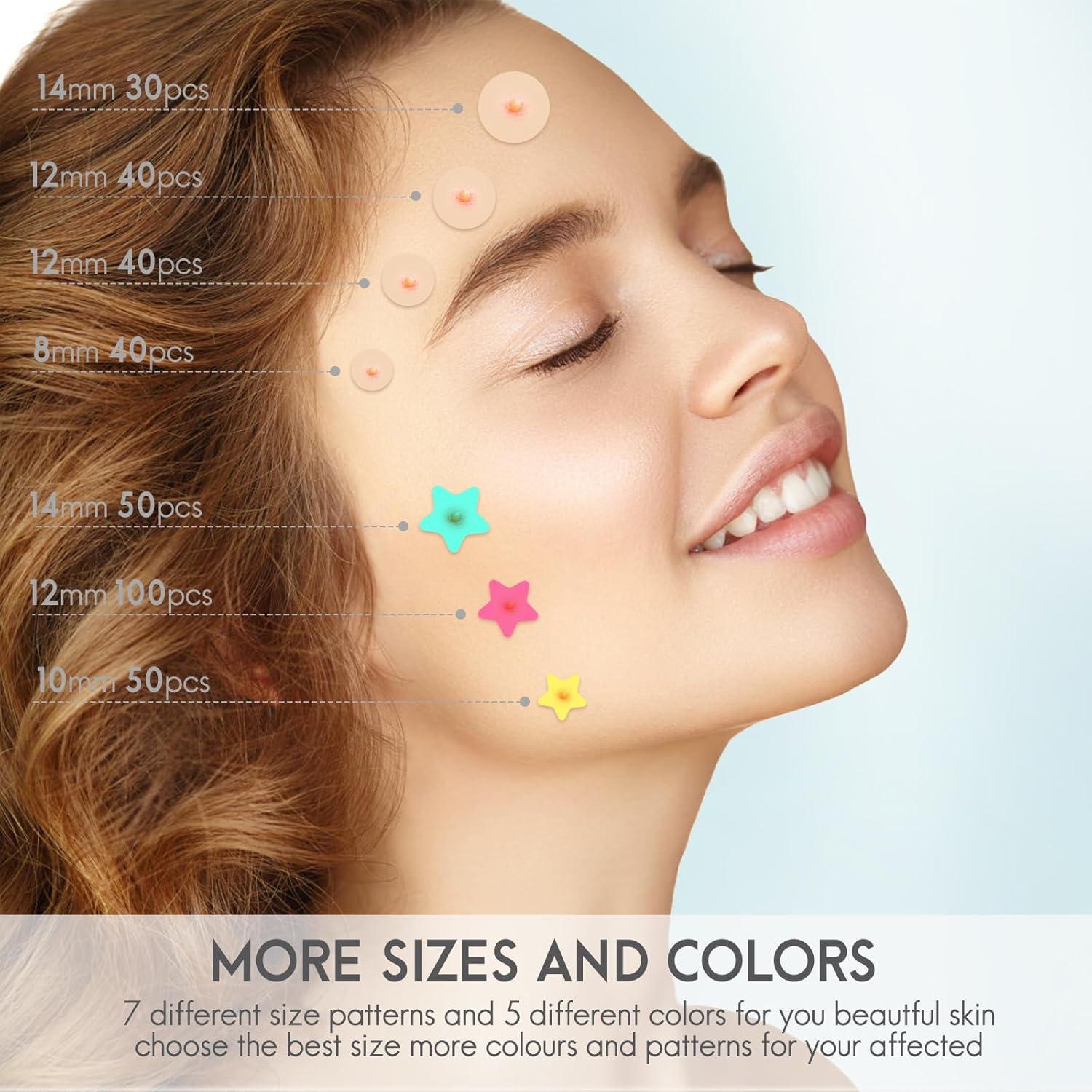 Parche hidrocoloide AOAWI para acné y granos, 350 piezas