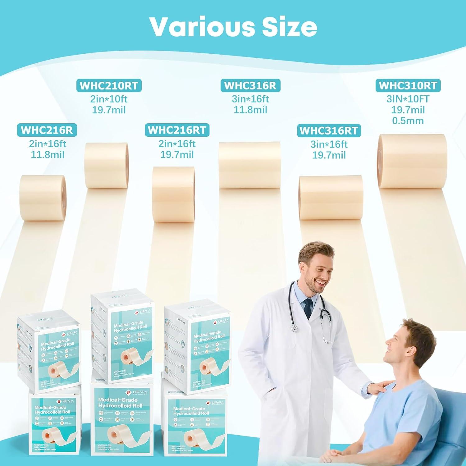 Rollos de Hidrocoloide LIFARA 5.08cm x 4.88m - Parche Cortable