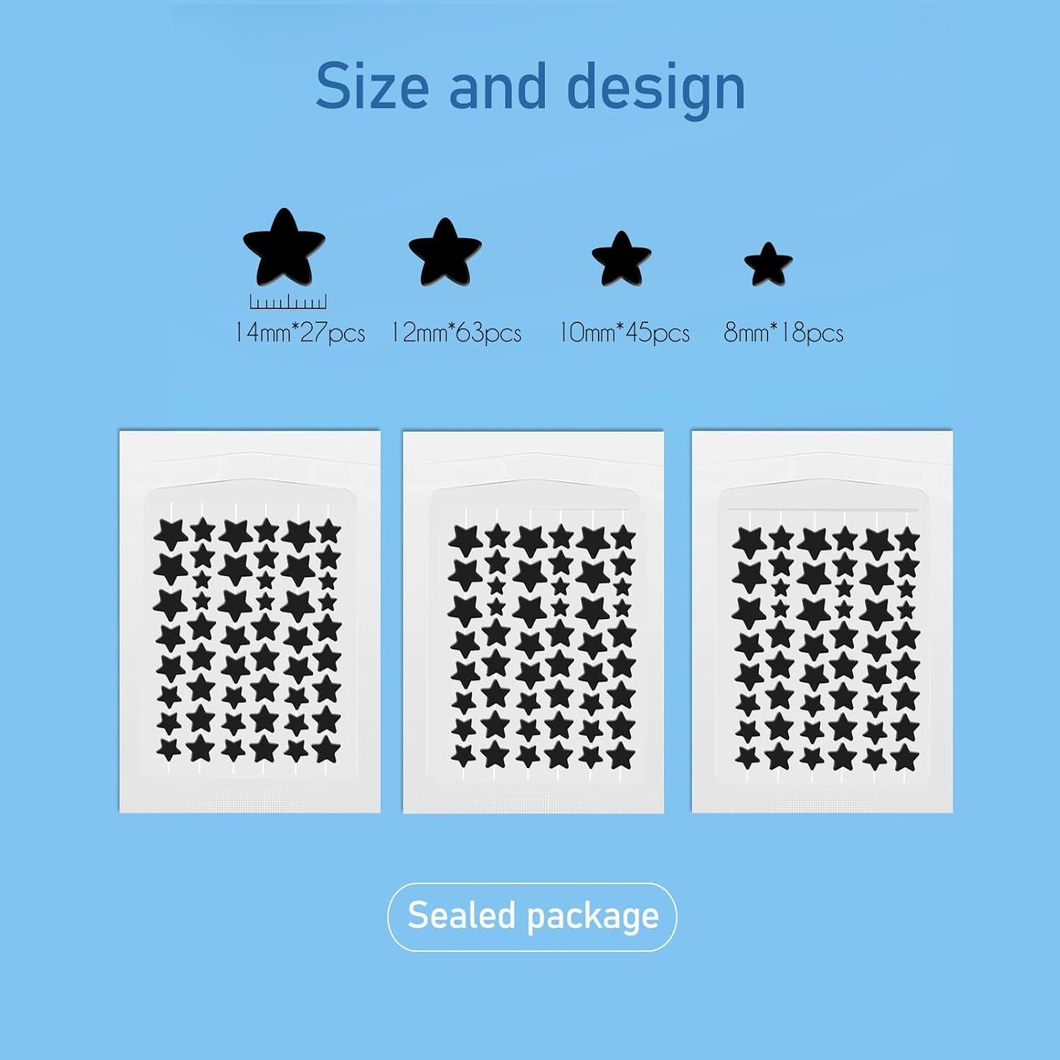 Parches para Granos Hidrocoloides Black Star - 153 Unidades