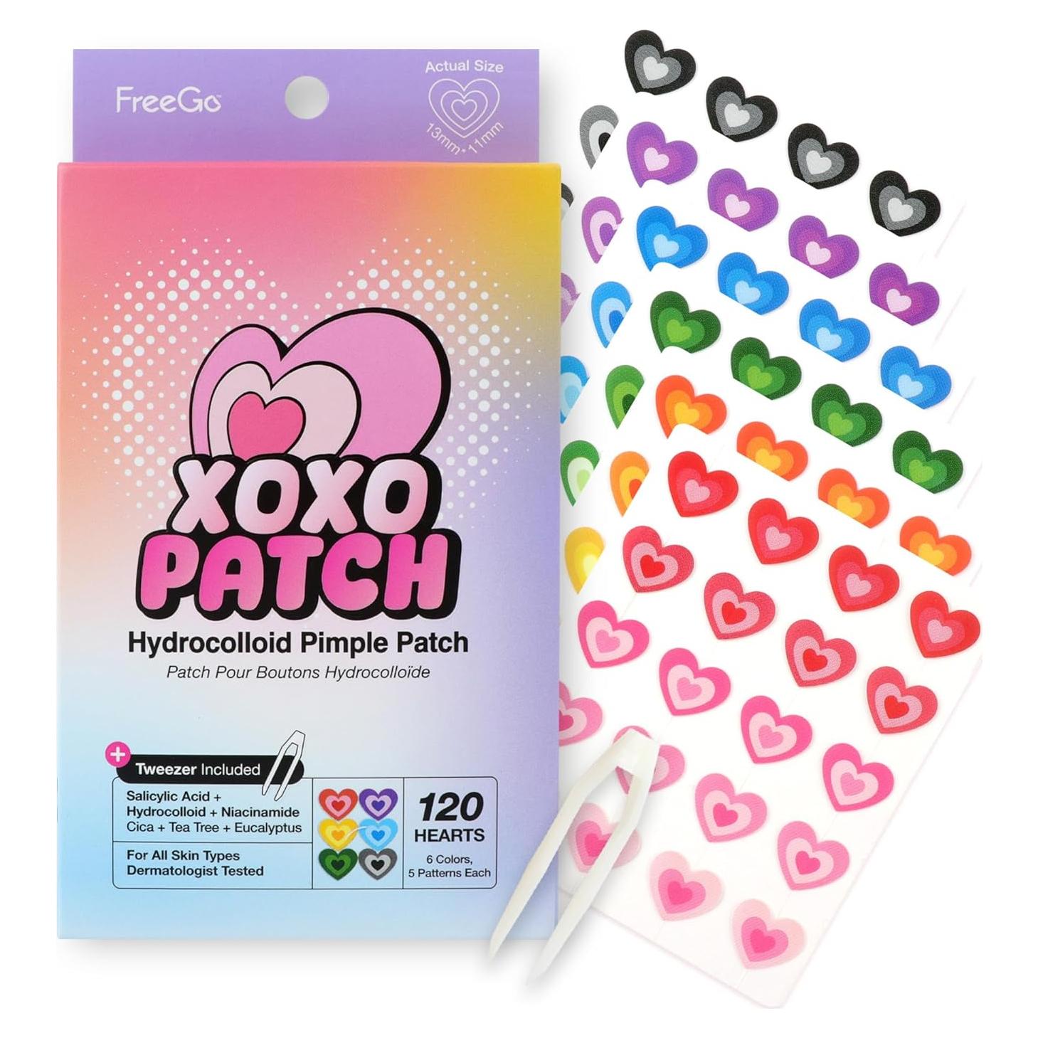 Parche Hidrocoloide FreeGo XOXO para Espinillas - 120 Unidades