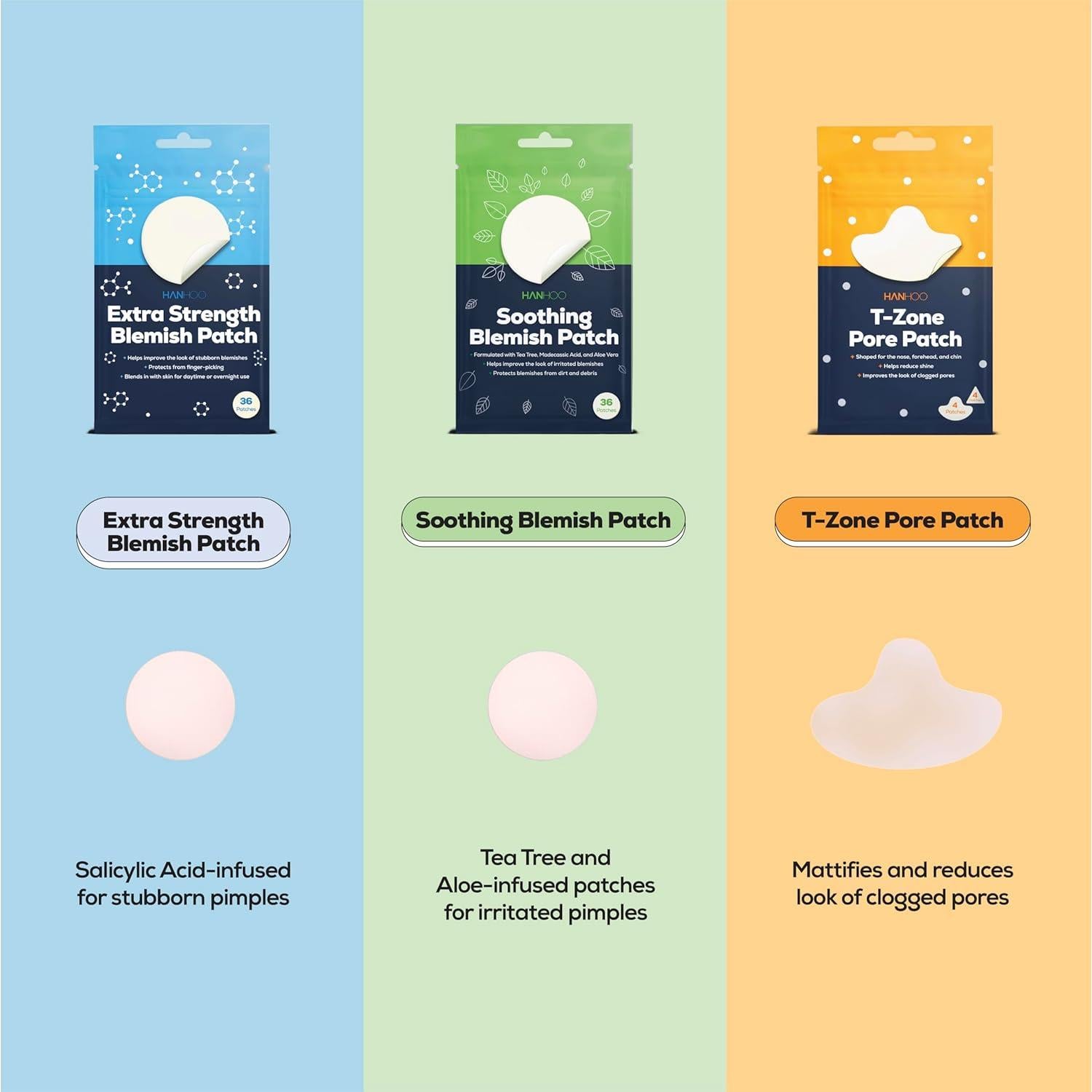 Parches para Imperfecciones Hanhoo - 88 Unidades con Ácido Salicílico