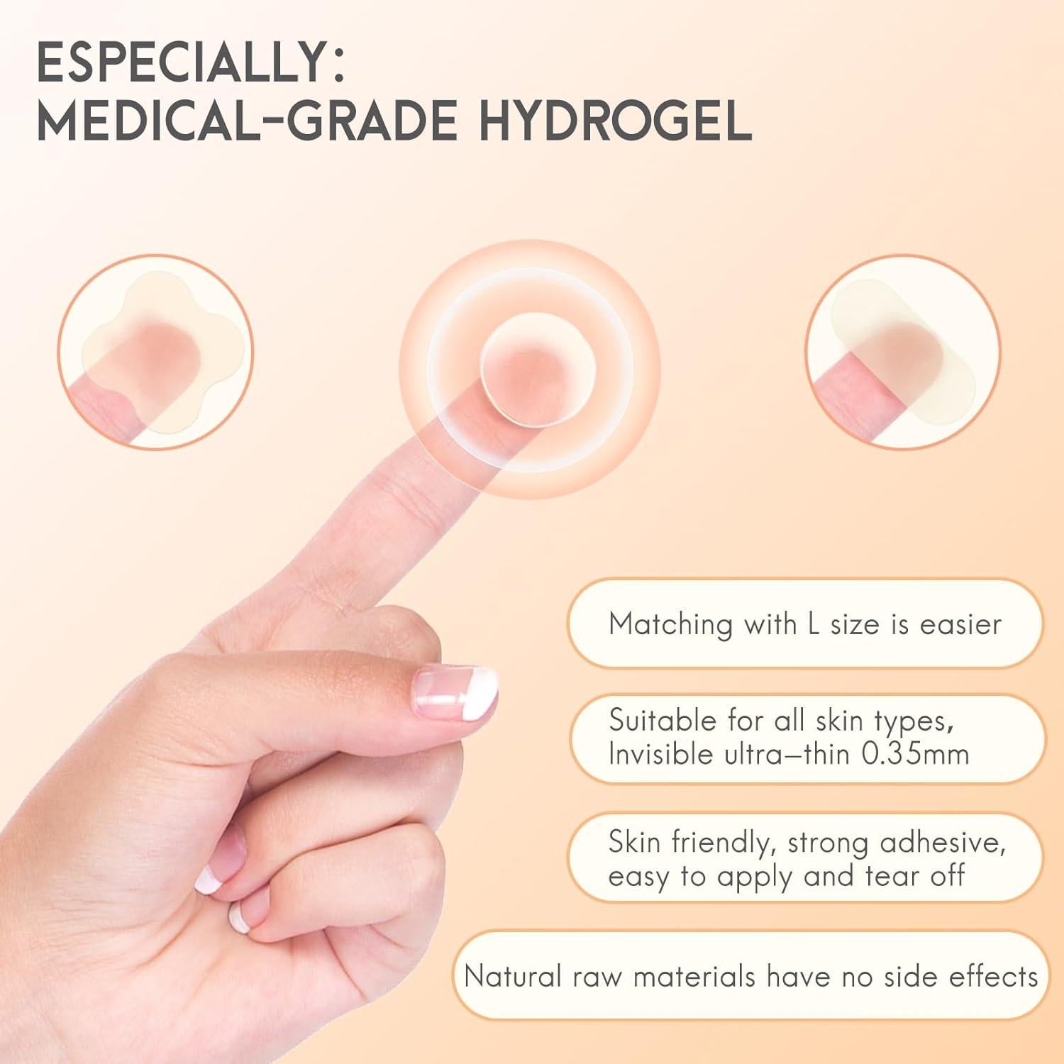 Parche Hidrocoloide para Acné AOAWI - 182 Piezas, 4 Tamaños