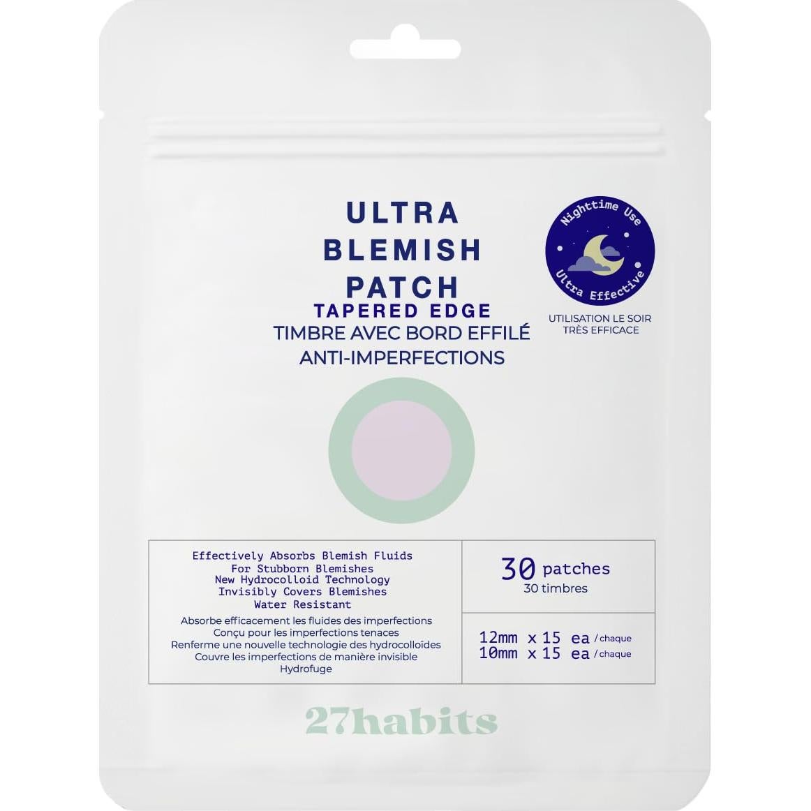 Parche Hidrocoloide Ultra Blemish 30 Parches 10-12 mm