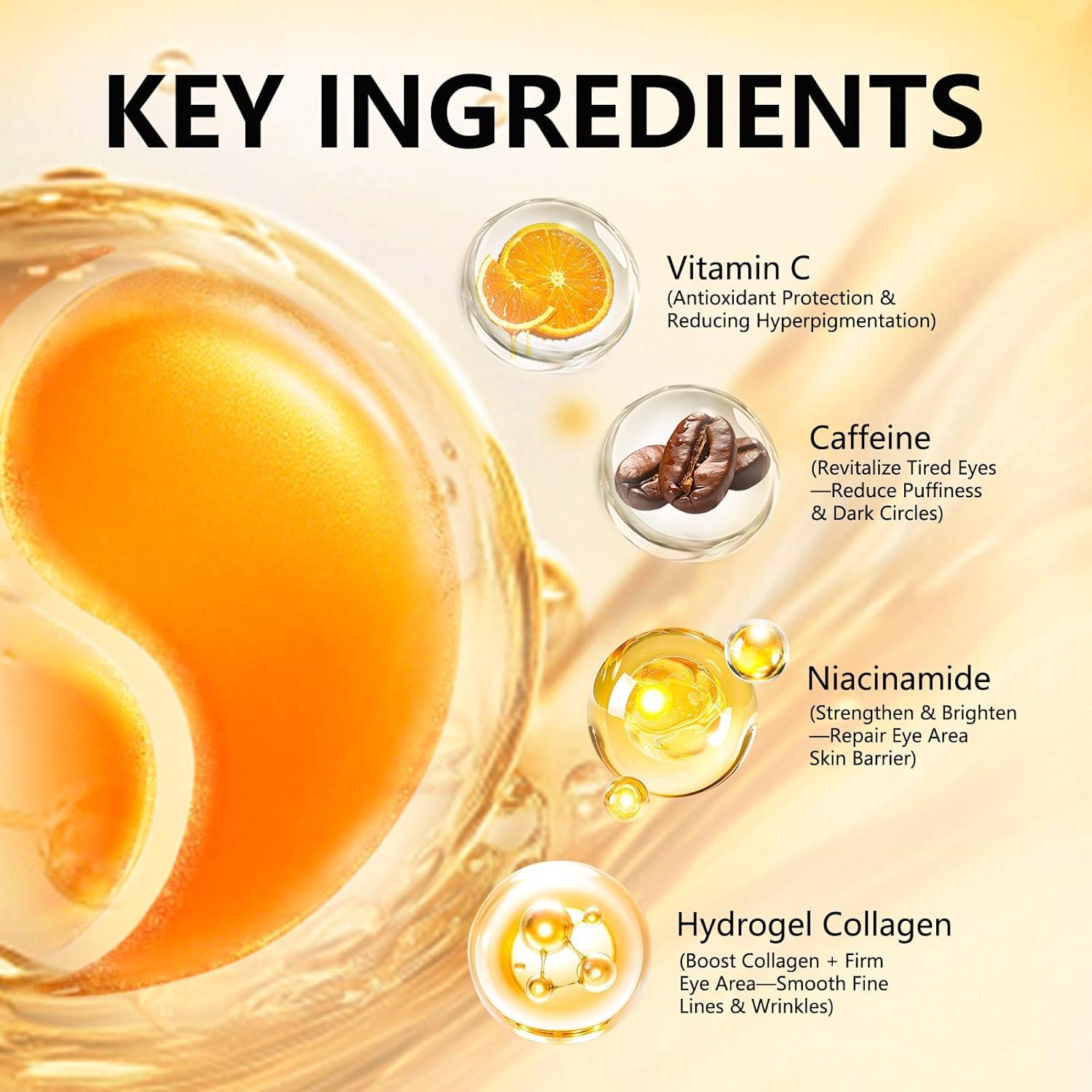 Parches para Ojos Aeryea con Vitamina C y Cafeína - 30 Pares