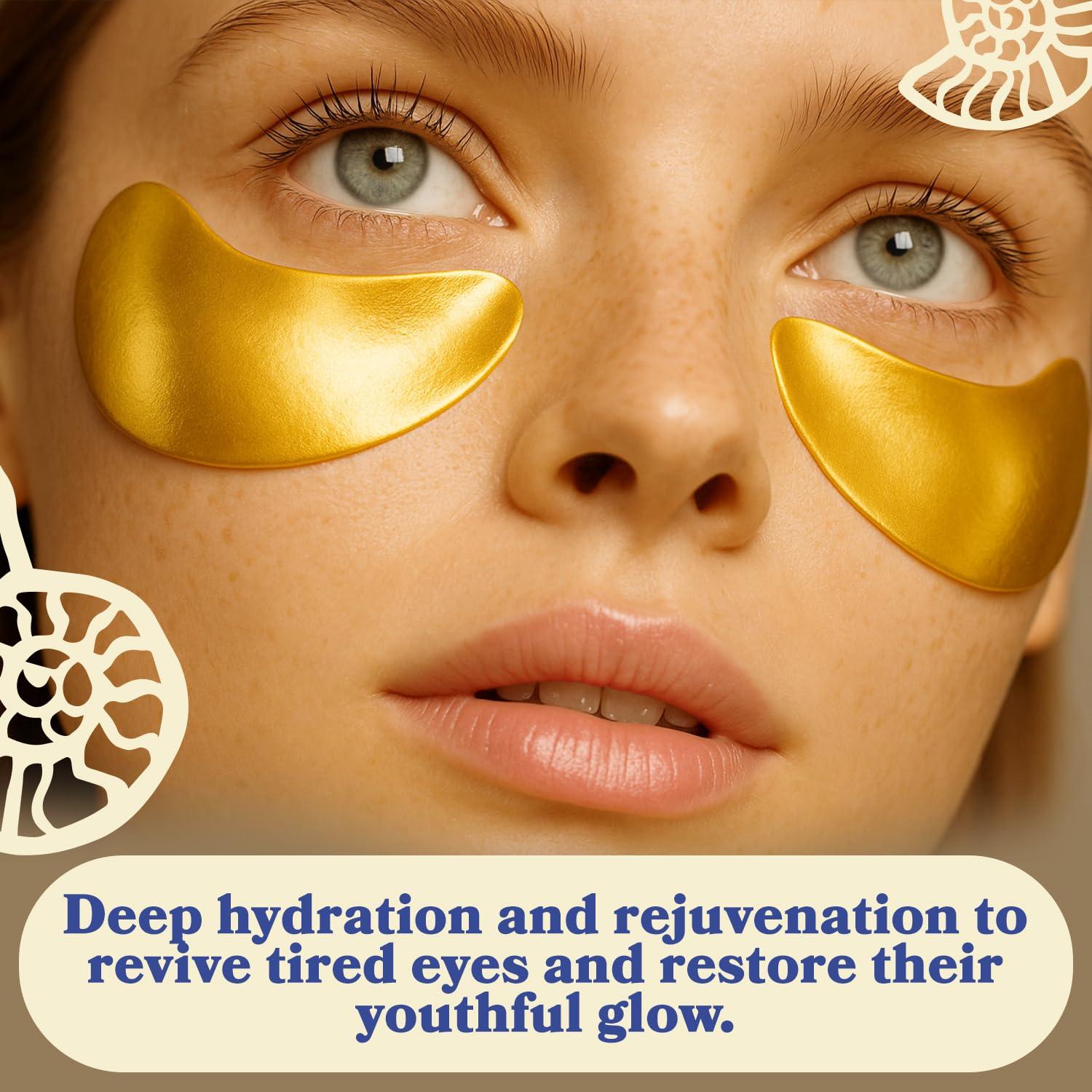 Parches Dorados para Ojos LE GUSHE - 20 Pares Hidratantes