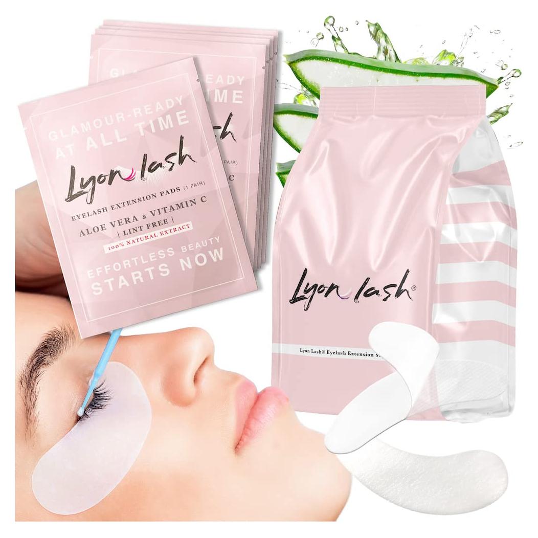 100 Pares Almohadillas Hidrogel para Ojos Lyon Lash - Sin Pelusa