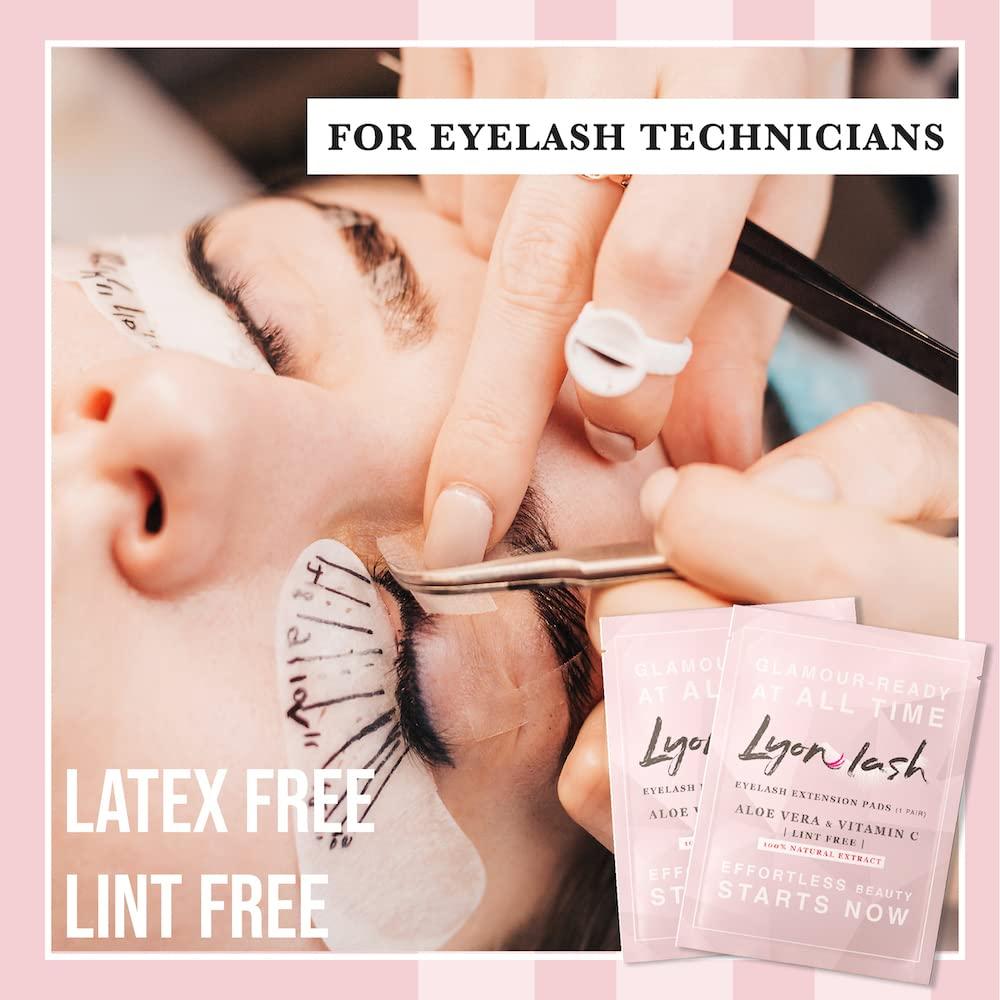 100 Pares Almohadillas Hidrogel para Ojos Lyon Lash - Sin Pelusa
