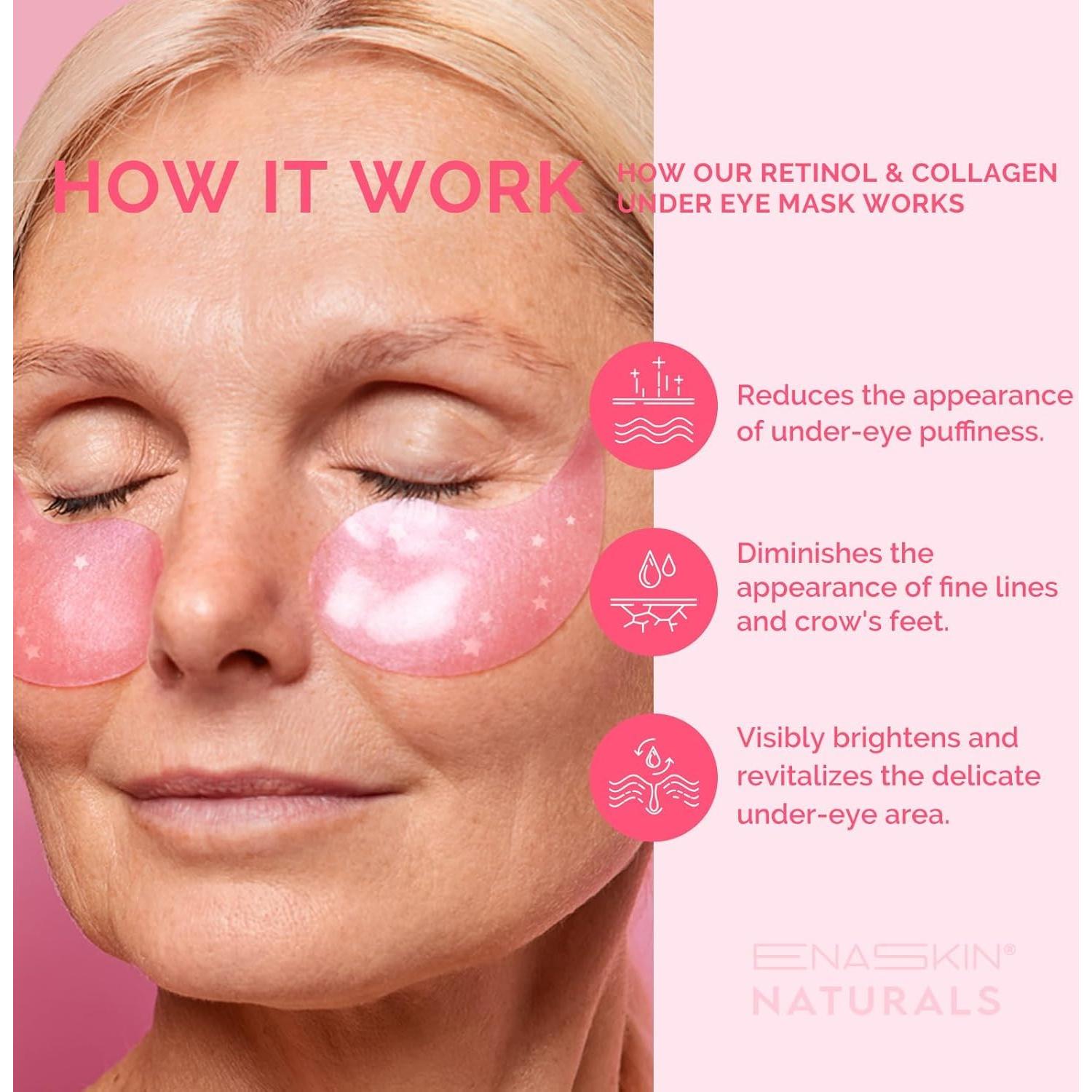 Parche para Ojos Enaskin Naturals - 30 Pares Hidratantes Rosa