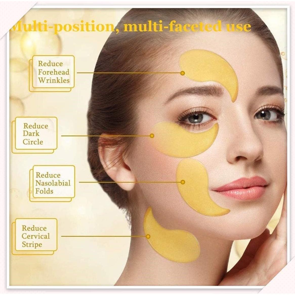 Parches de Gel de Colágeno 24K Permotary - 30 Pares Hidratantes