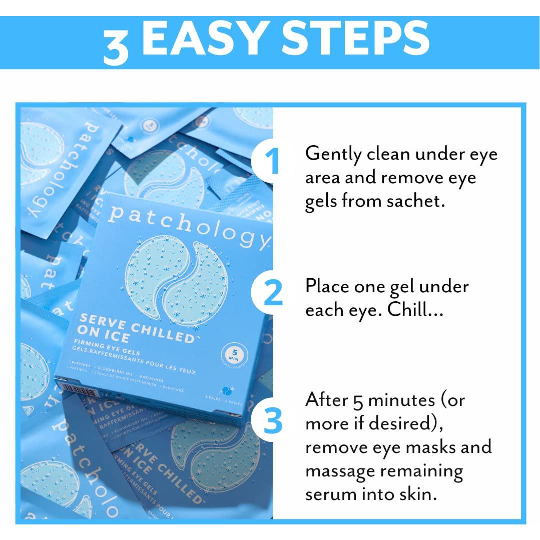Parches de Gel para Ojos Enfriadores Patchology - 5 Pares