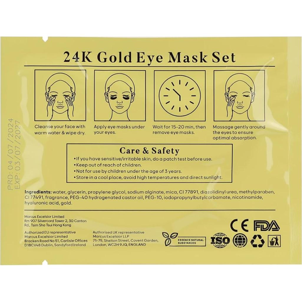 Parches para Ojos Bloomora - 30 Pares Hidratantes y Antienvejecimiento