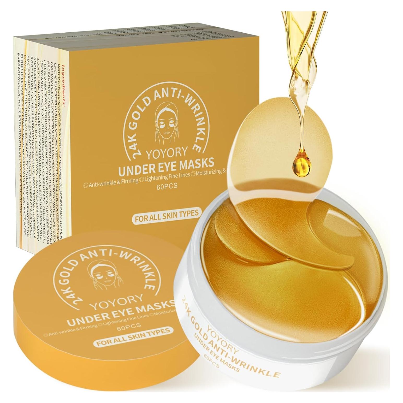 Parche Hidrogel para Ojos YOYORY - 60 Pcs Colágeno y Ácido Hialurónico