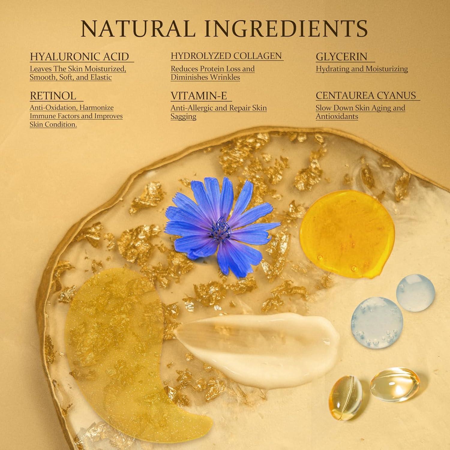 Parche Hidrogel para Ojos YOYORY - 60 Pcs Colágeno y Ácido Hialurónico