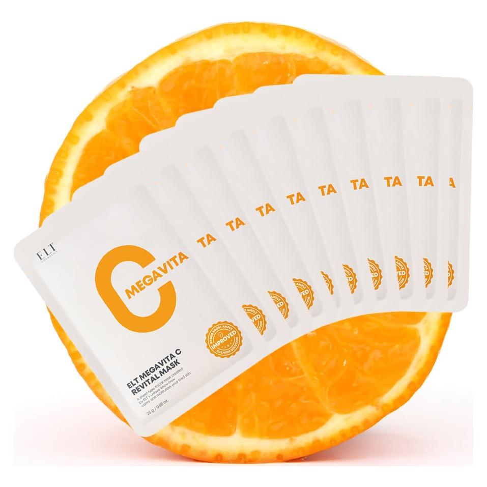 Máscara de Hoja Iluminadora ELT Mega Vitamina C 10 Piezas