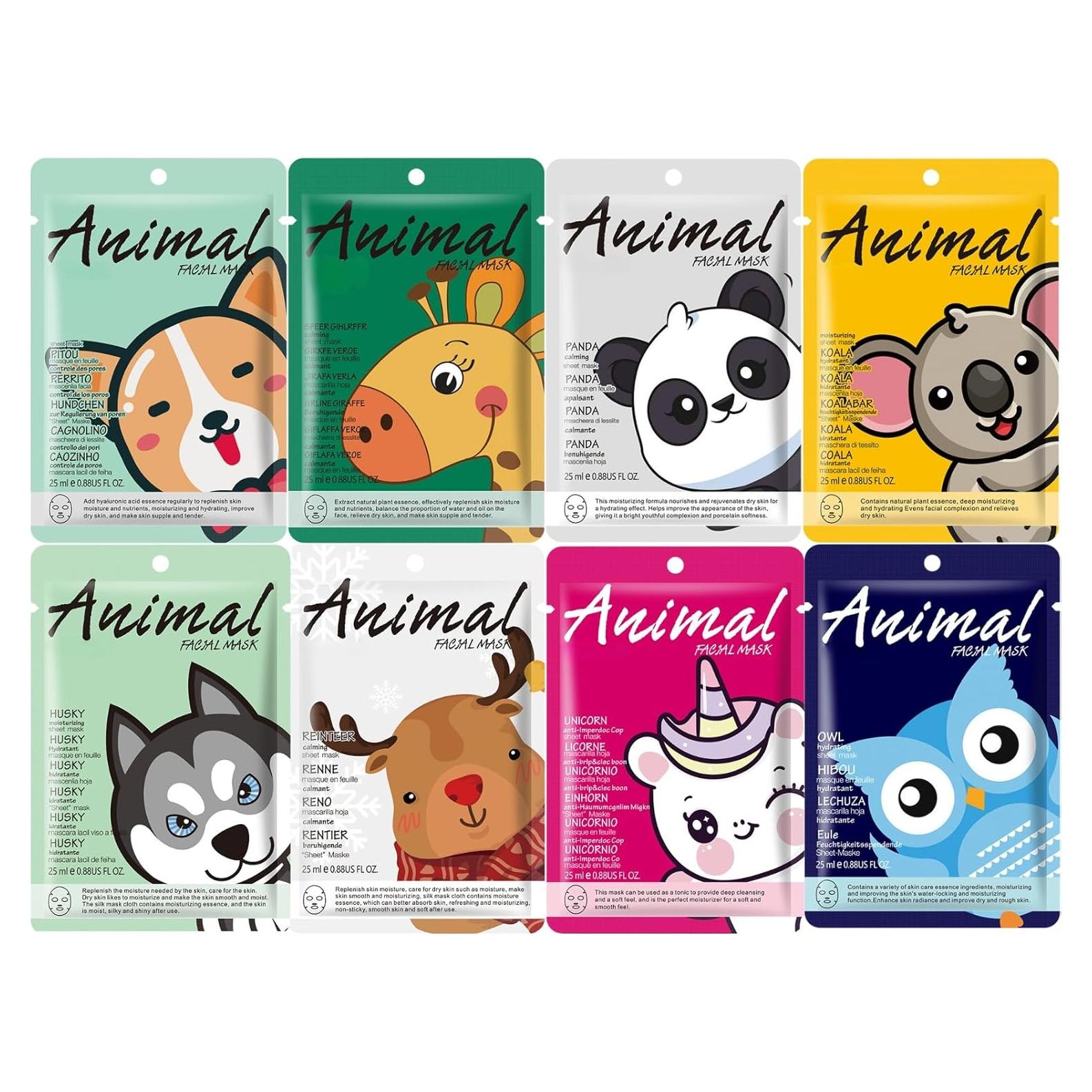 Set de 8 Mascarillas Faciales Evolvique - Hidratantes con Ácido Hialurónico