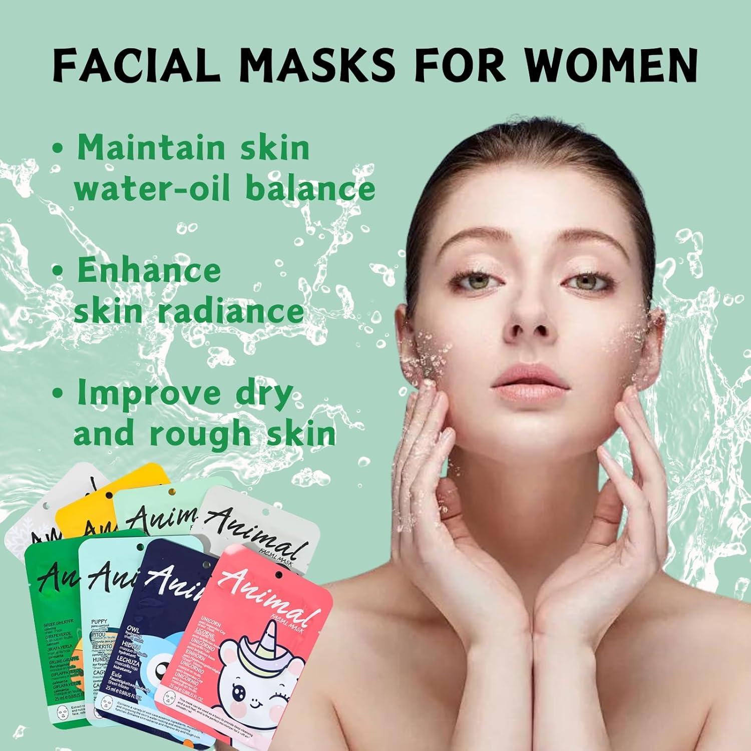 Set de 8 Mascarillas Faciales Evolvique - Hidratantes con Ácido Hialurónico