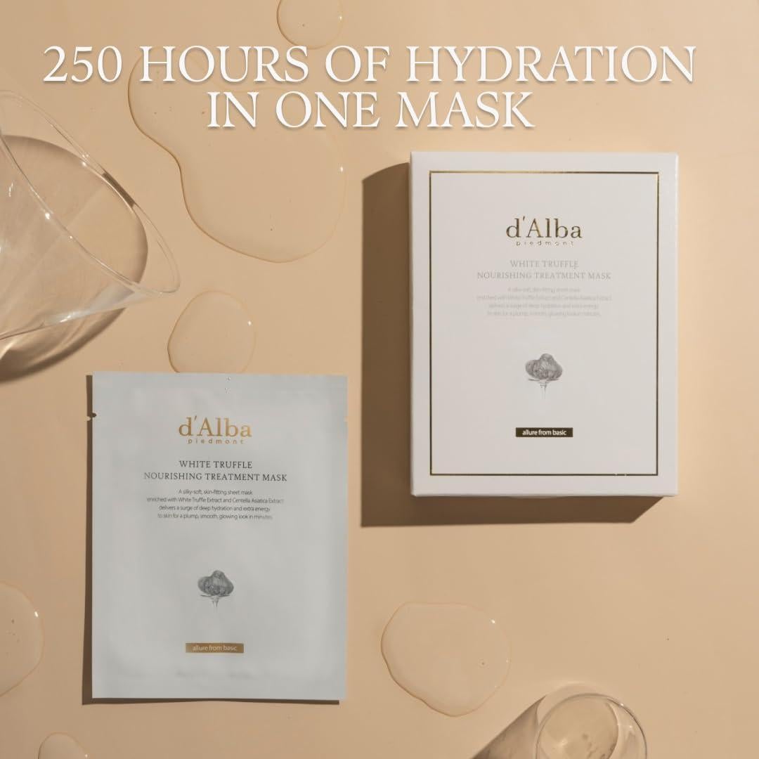 Máscara Nutritiva Vegana d'Alba Piedmont 5 Piezas - Hidratación Profunda