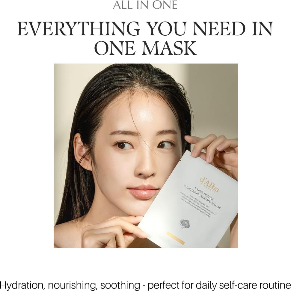 Máscara Nutritiva Vegana d'Alba Piedmont 5 Piezas - Hidratación Profunda