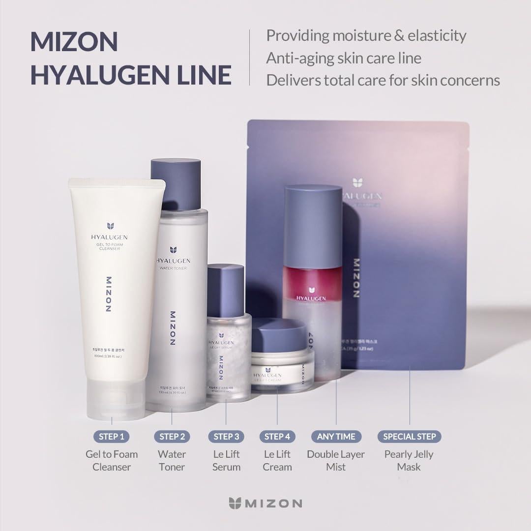 Mascarilla Facial de Gel MIZON Hyalugen - 5 Unidades Colágeno