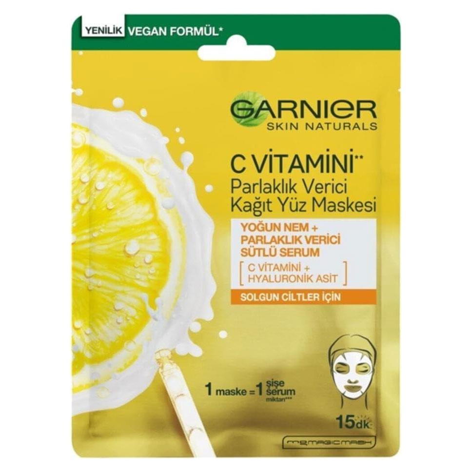 Mascarilla de Tela Hidratante Garnier Vitamina C - 6 Unidades