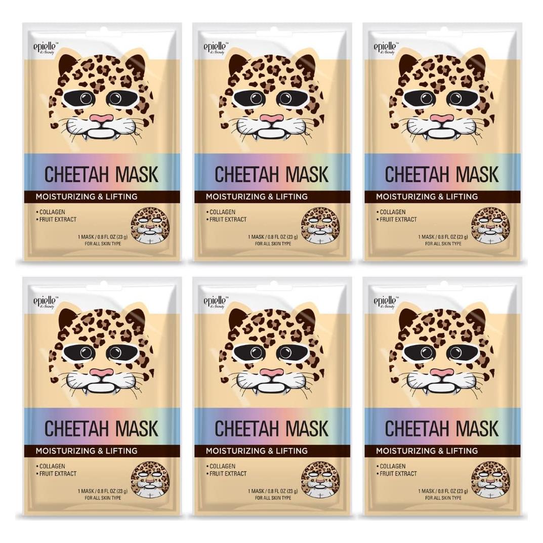 Máscaras Faciales Hidratantes Epielle Cheetah - Paquete de 6