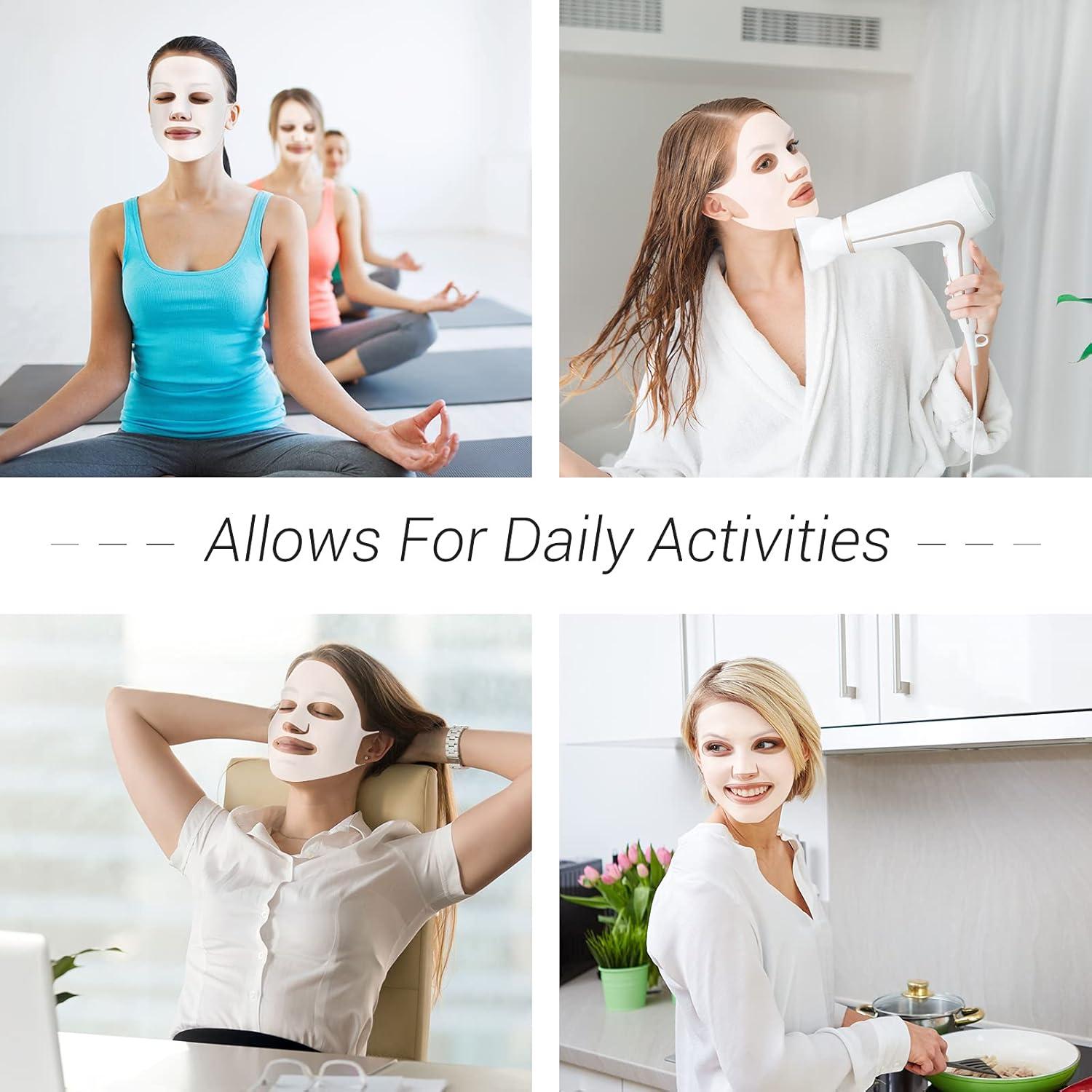 Maitys 5 Piezas Máscaras Faciales de Silicona Reutilizables