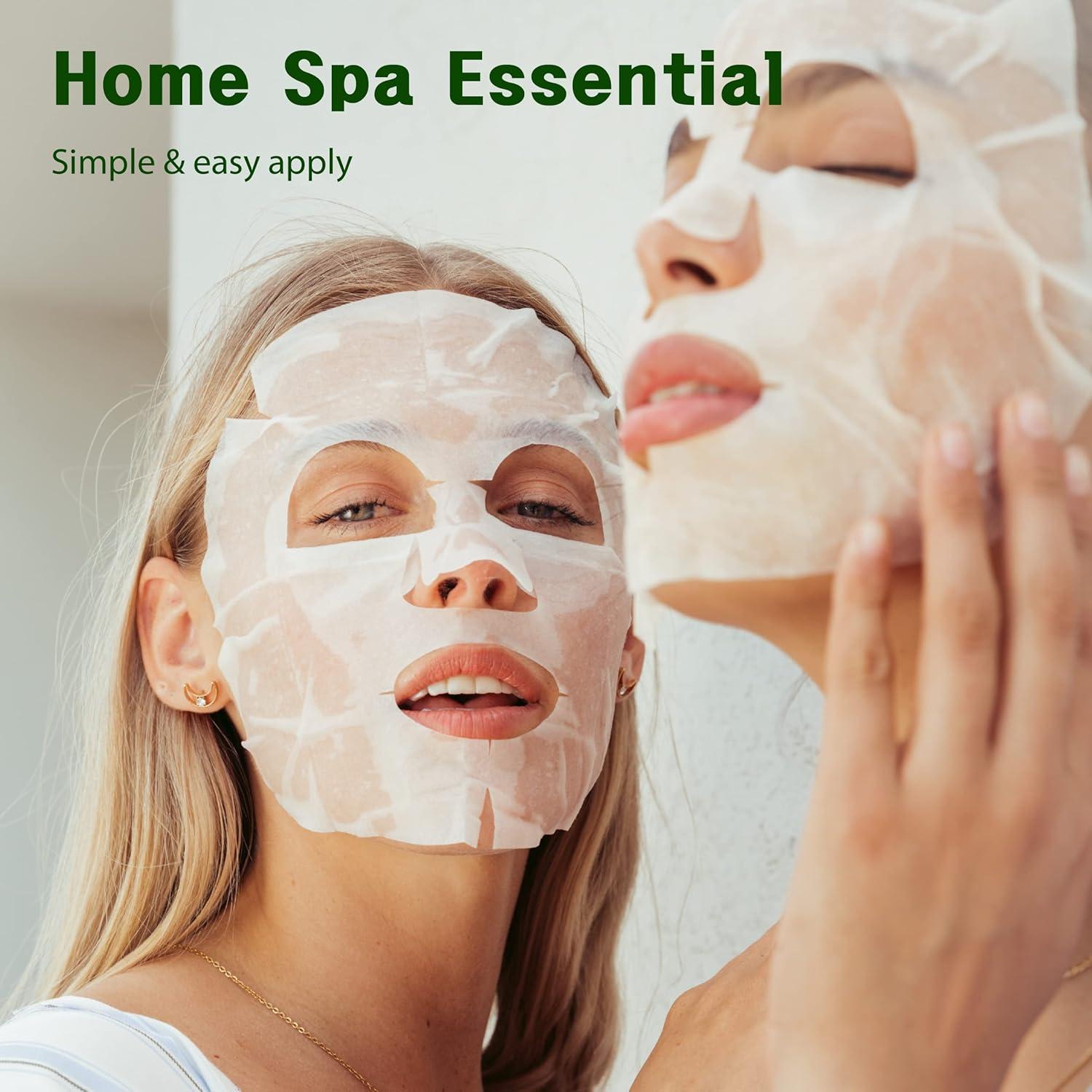 Mascarillas de Tela Veganas Purederm Aloe 12 Paquetes Hidratantes