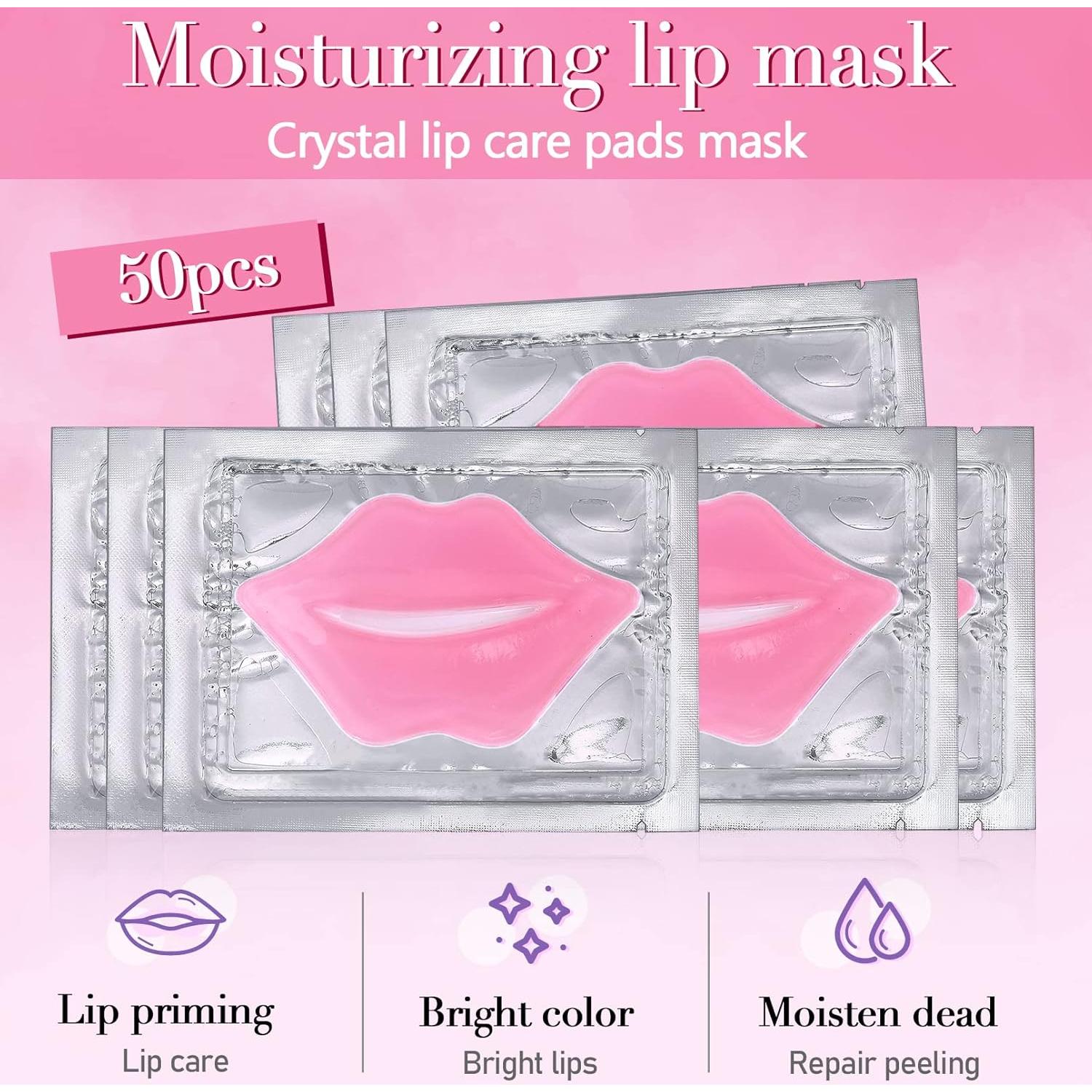 50 Mascarillas de Colágeno para Labios Kipeber - Hidratación y Antienvejecimiento