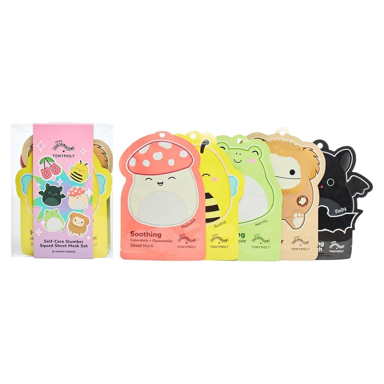 Conjunto de Mascarillas TONYMOLY x Squishmallows - 5 Piezas