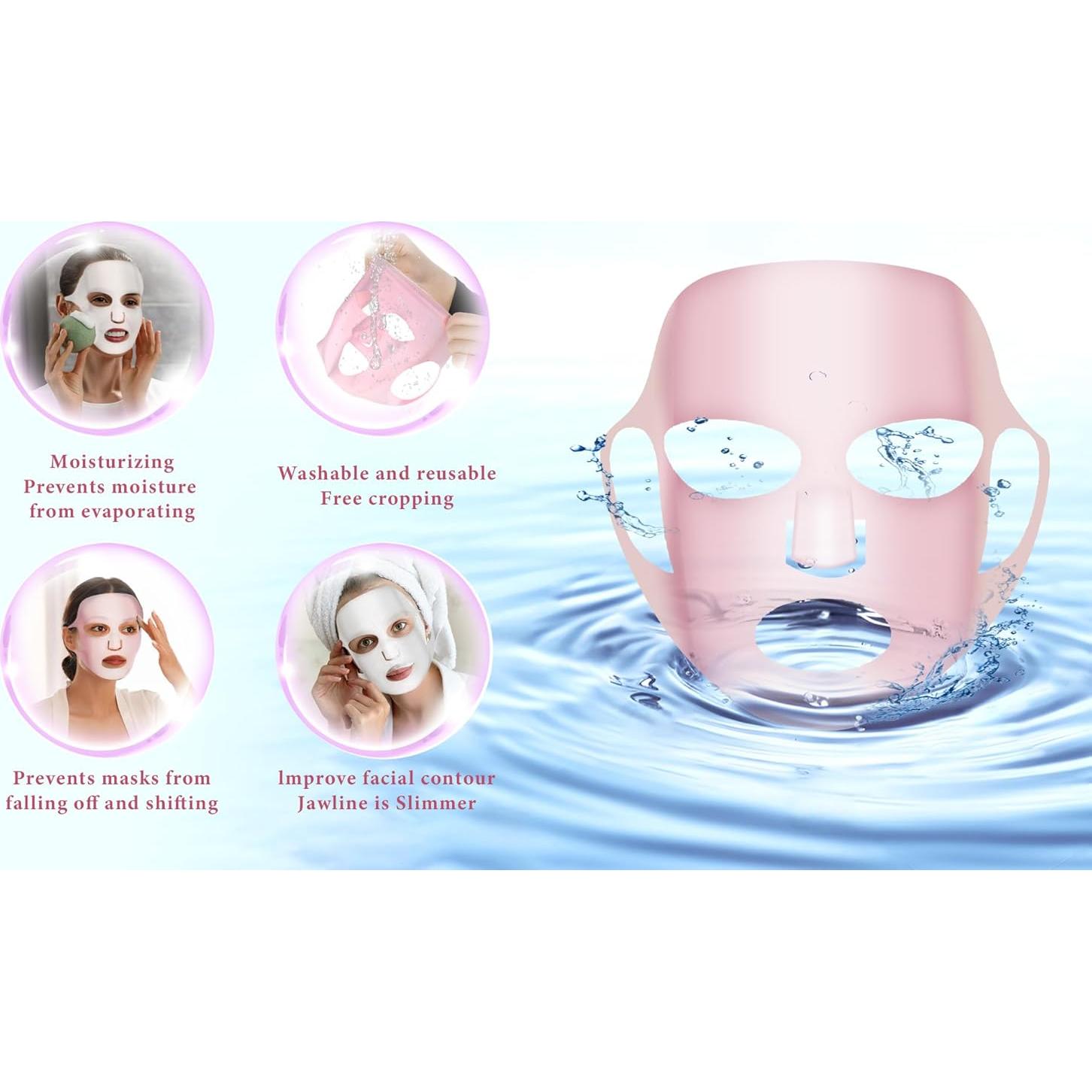 2 Hojas Soporte de Mascarilla Facial Silicona Reutilizable