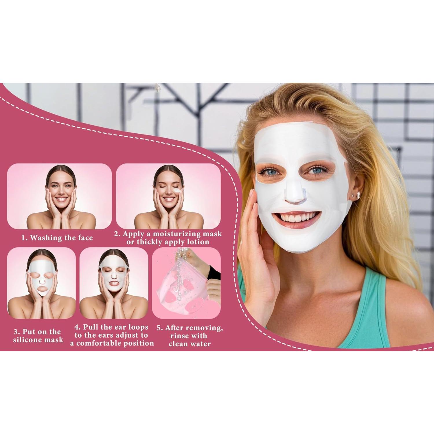 2 Hojas Soporte de Mascarilla Facial Silicona Reutilizable