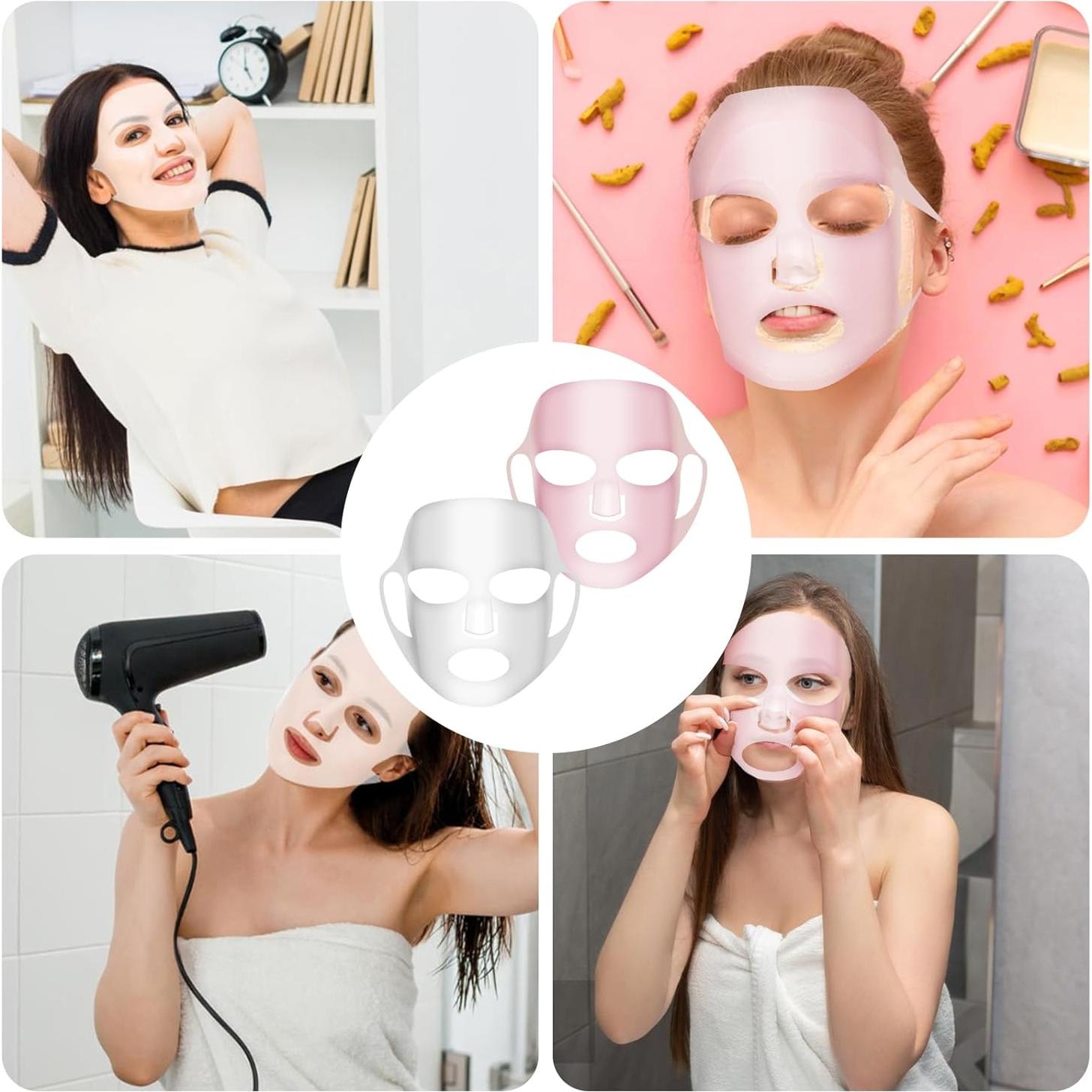 2 Hojas Soporte de Mascarilla Facial Silicona Reutilizable