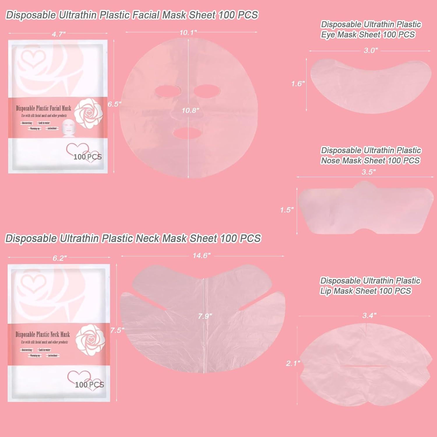 GELMAY 500PCS Máscaras Faciales Desechables Hidratantes