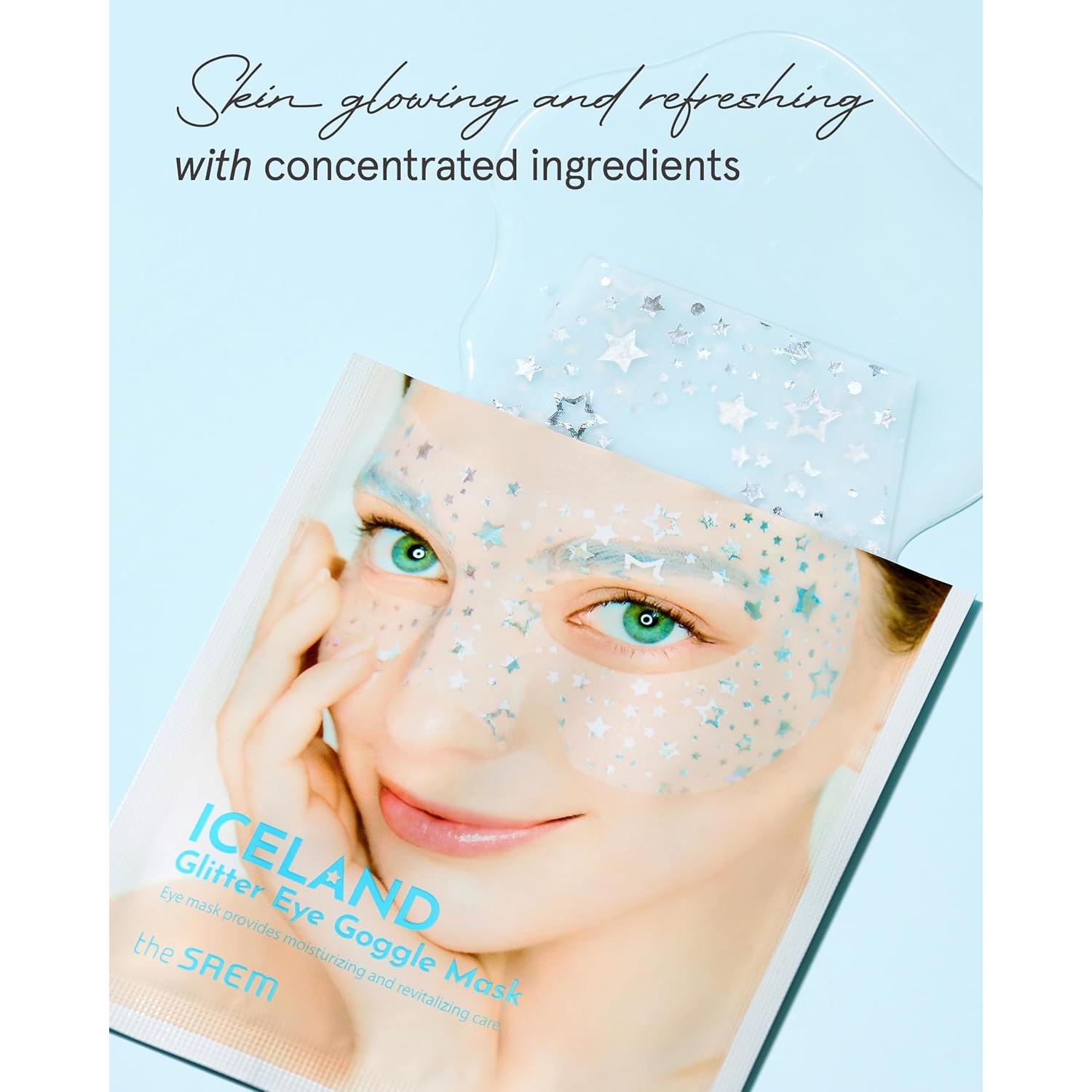 Máscara de Ojos THESAEM Hidratante con Brillo - 10 unidades