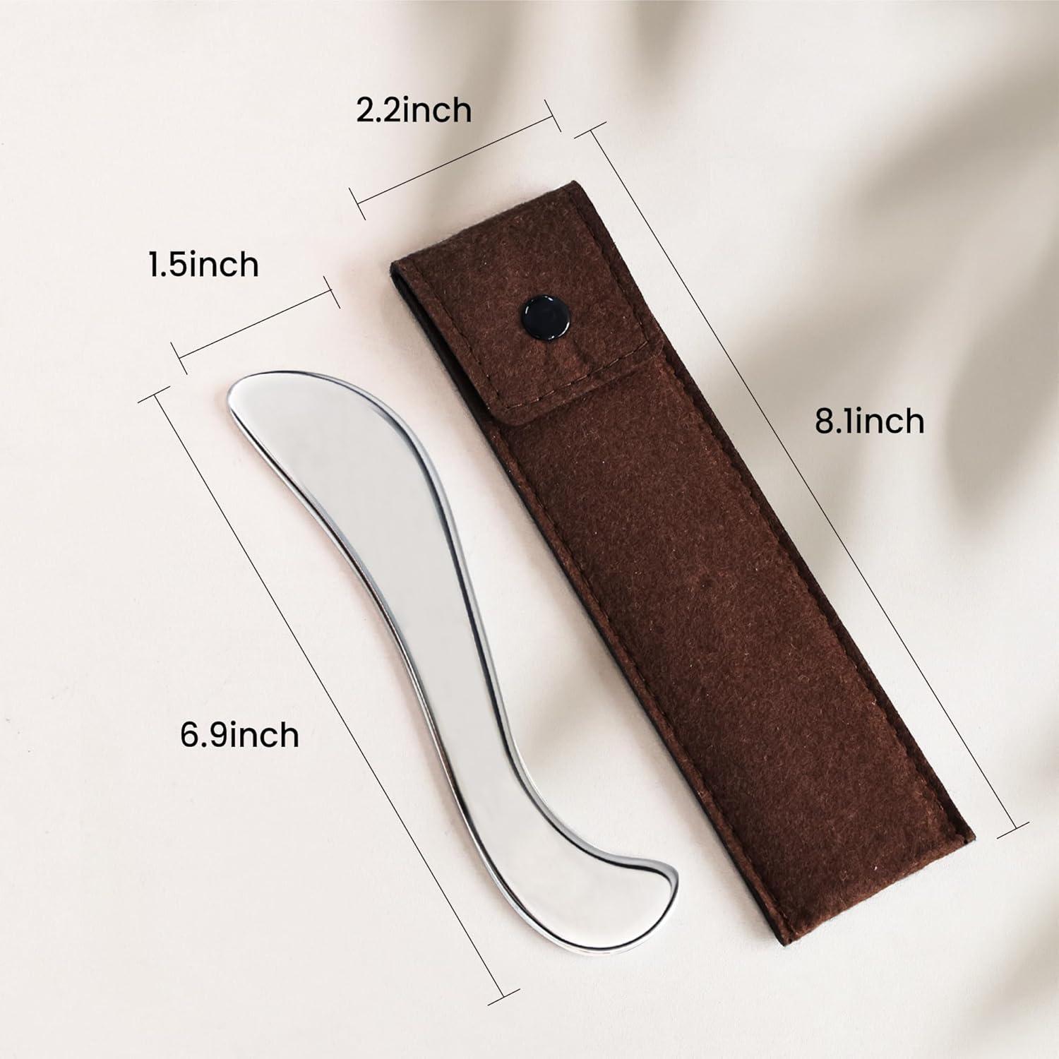 Herramienta de Gua Sha THLHKD de Acero Inoxidable 20cm