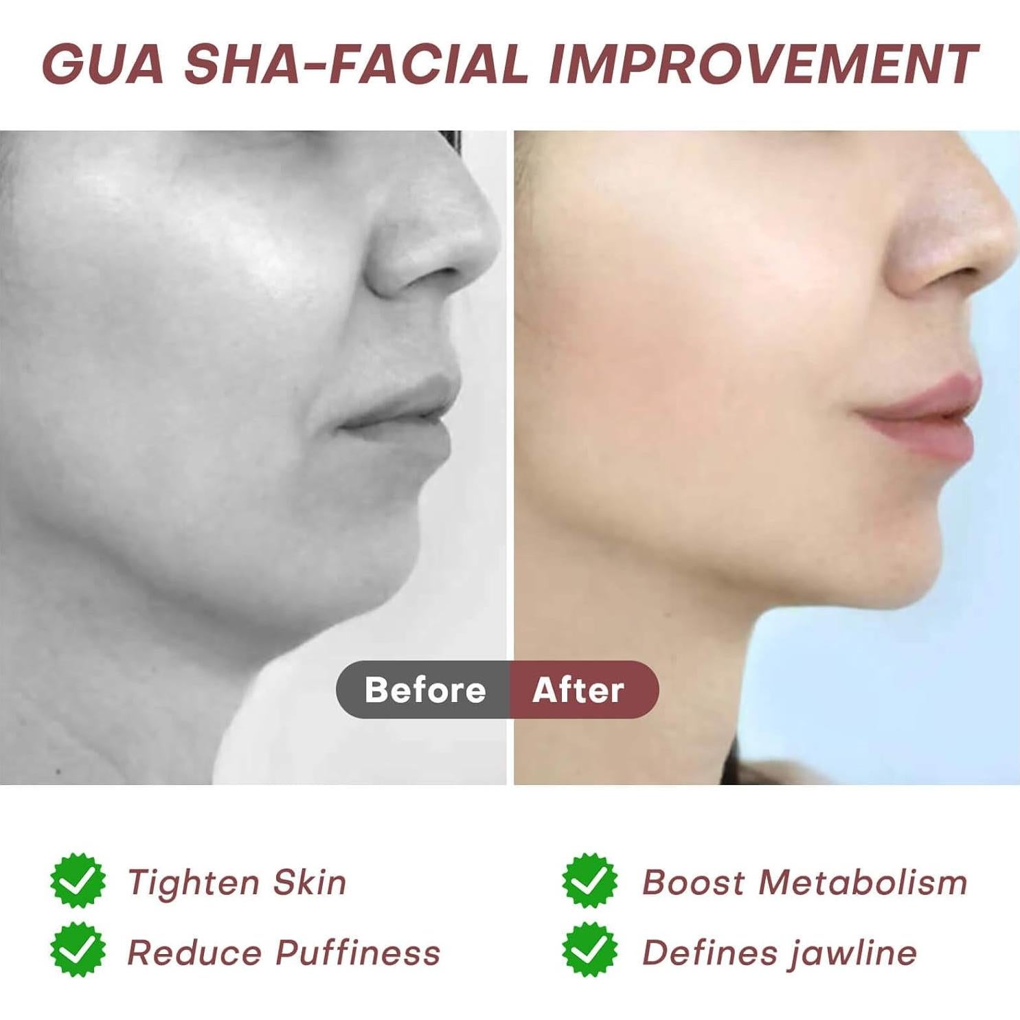 Herramienta Gua Sha Facial Uormsici Acero Inoxidable 304