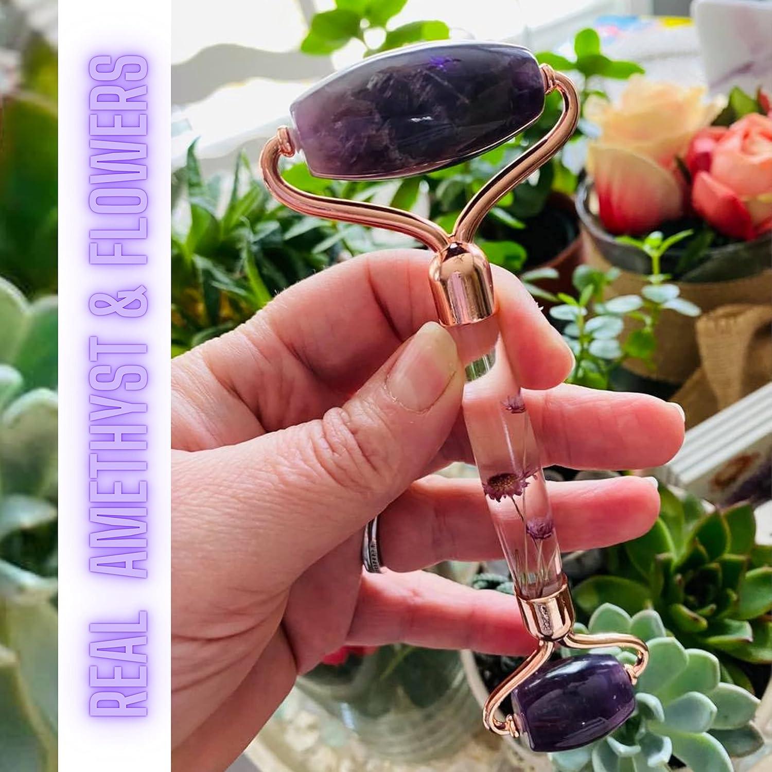 Rodillo de Jade de Amatista OTYLAND 1 pieza para Relajación