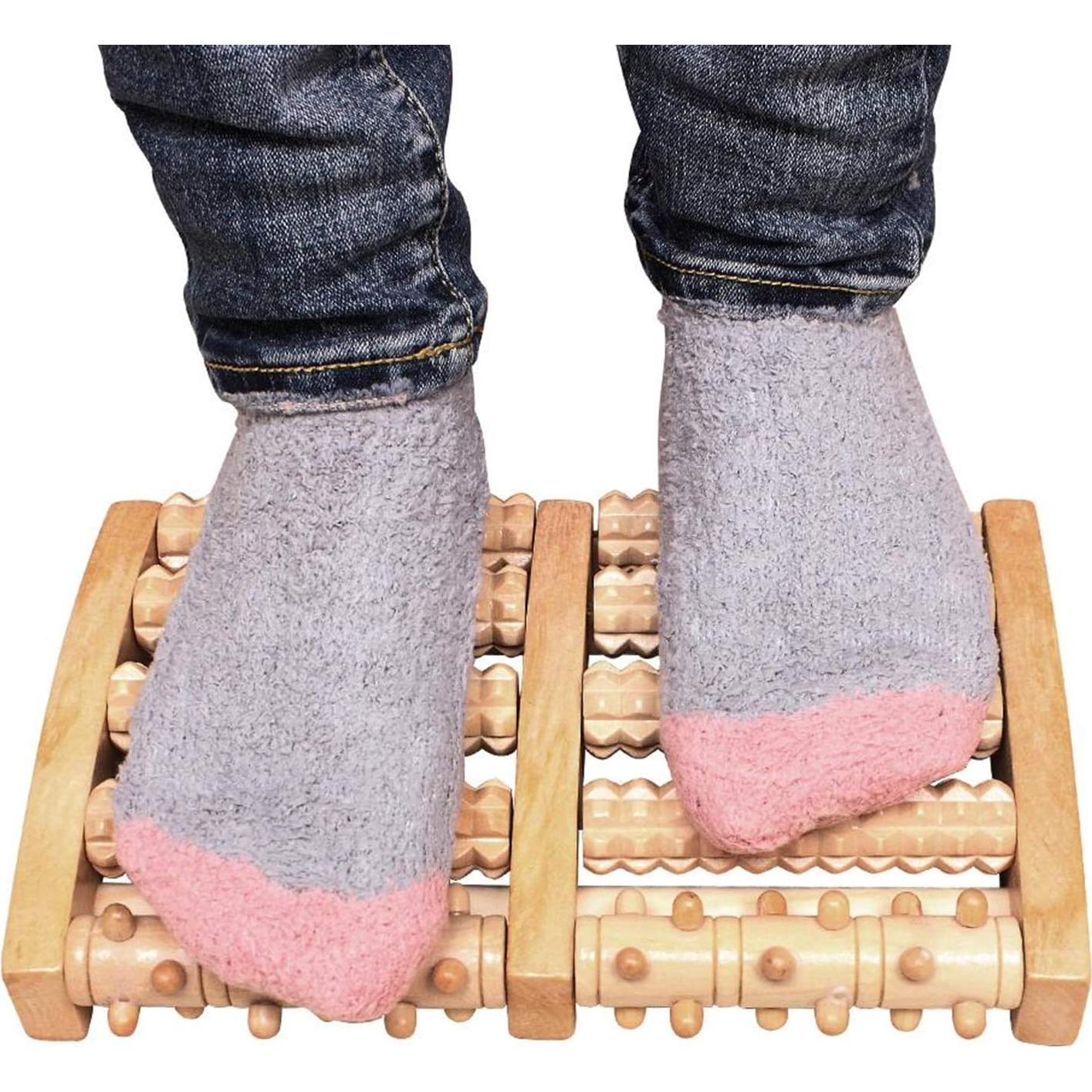 Masajero de Pies Jade Kit - Rodillo de Madera para Alivio