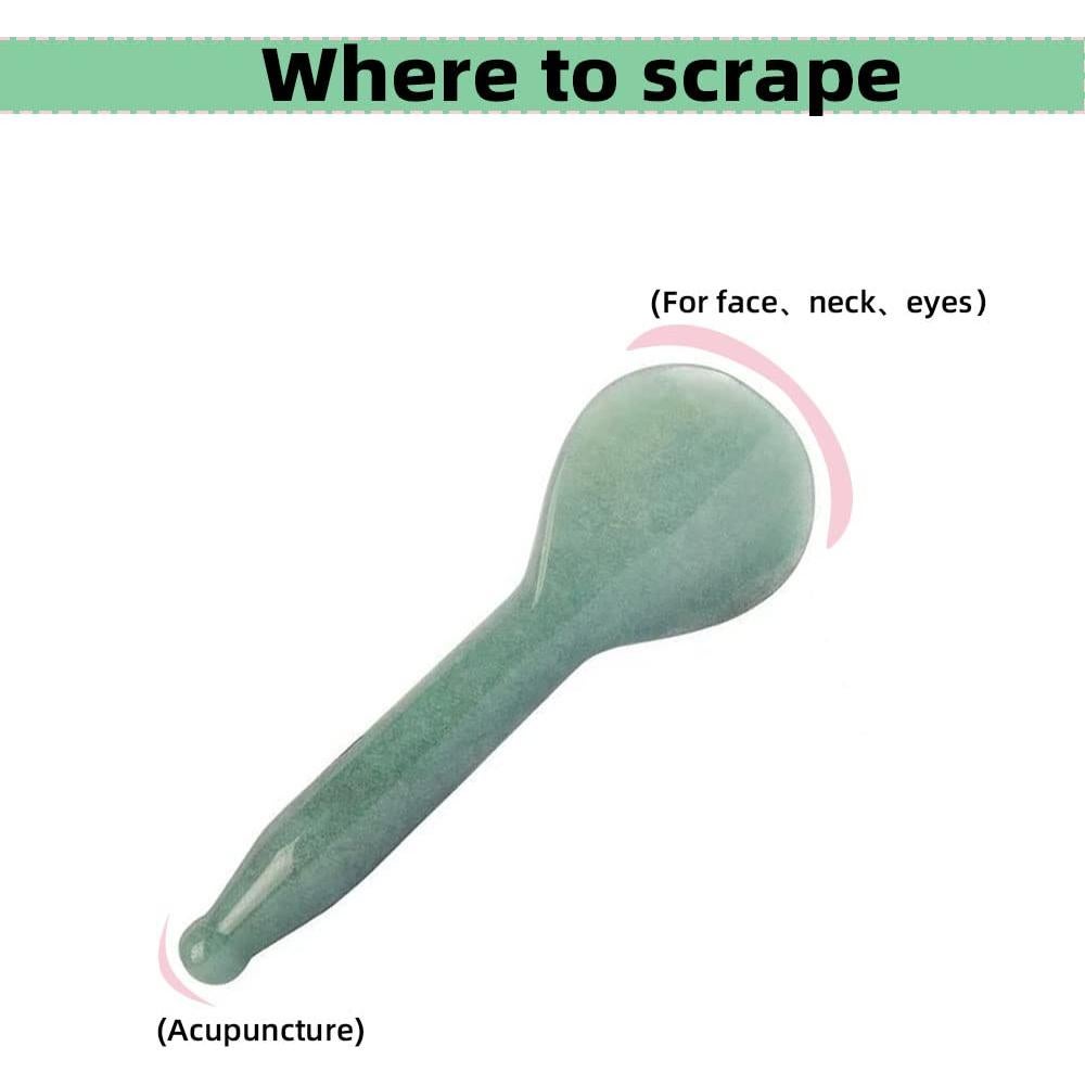 Juego de Masaje Gua Sha de Jade Natural TOP SEWING 11x11cm