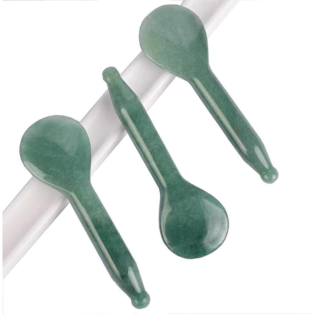 Juego de Masaje Gua Sha de Jade Natural TOP SEWING 11x11cm