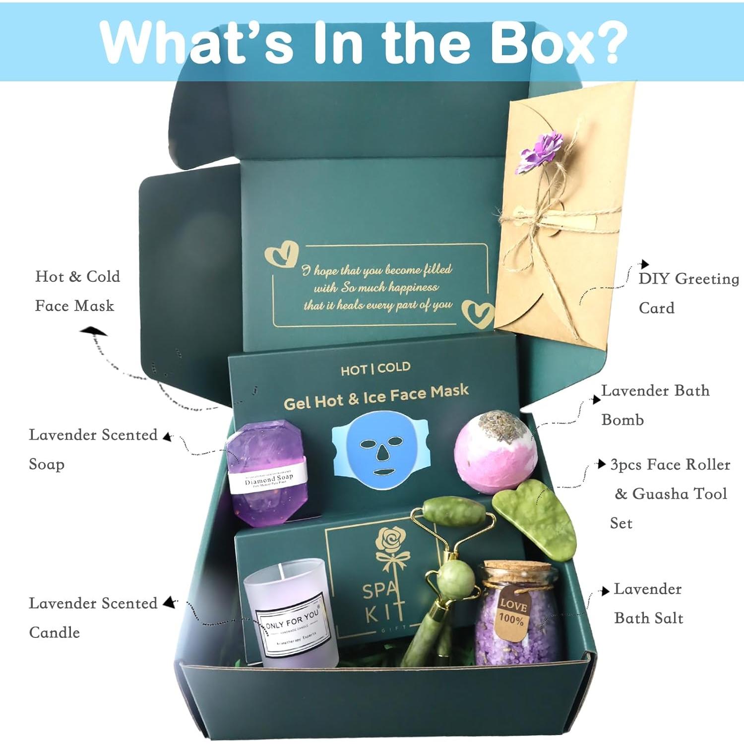 Cesta de Regalo de Cuidado de la Piel DAODER - Rodillo Jade y Más