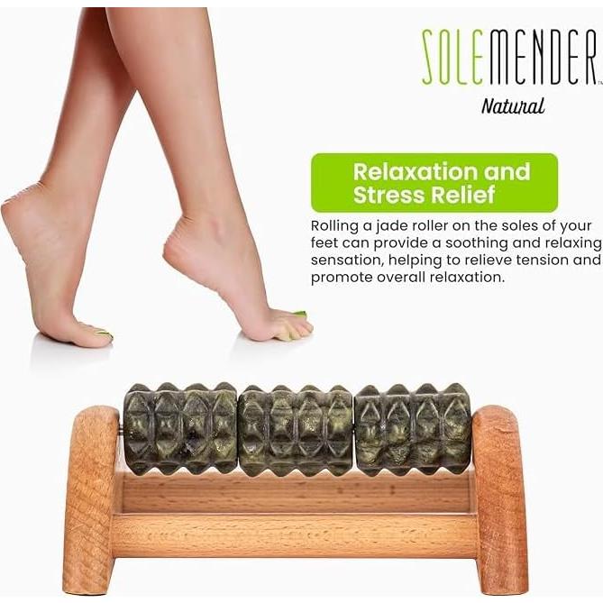 Masajeador de pies Solemender de jade natural - Alivio fascitis plantar