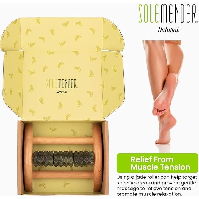 Masajeador de pies Solemender de jade natural - Alivio fascitis plantar