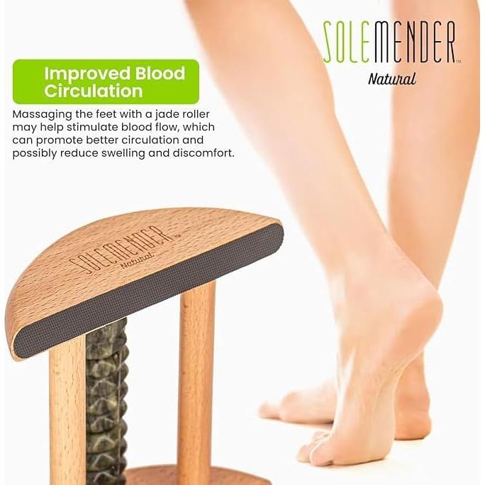 Masajeador de pies Solemender de jade natural - Alivio fascitis plantar