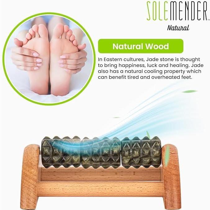 Masajeador de pies Solemender de jade natural - Alivio fascitis plantar